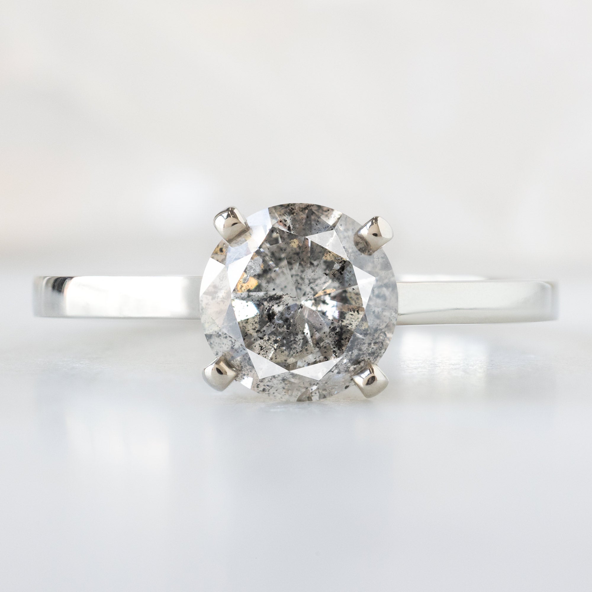Alexis Russell  Engagement Rings The Bryn Ring | Build Your Own Round Salt and Pepper Diamond Engagement Ring