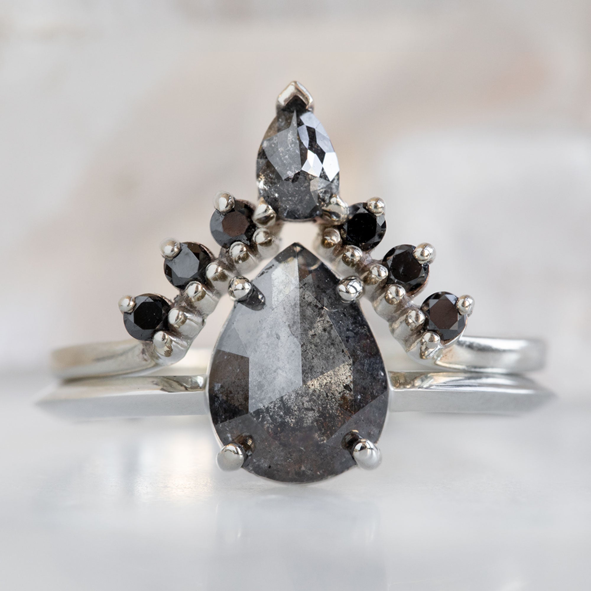 Alexis Russell  Engagement Rings The Bryn Ring | Build Your Own Pear Black Diamond Engagement Ring