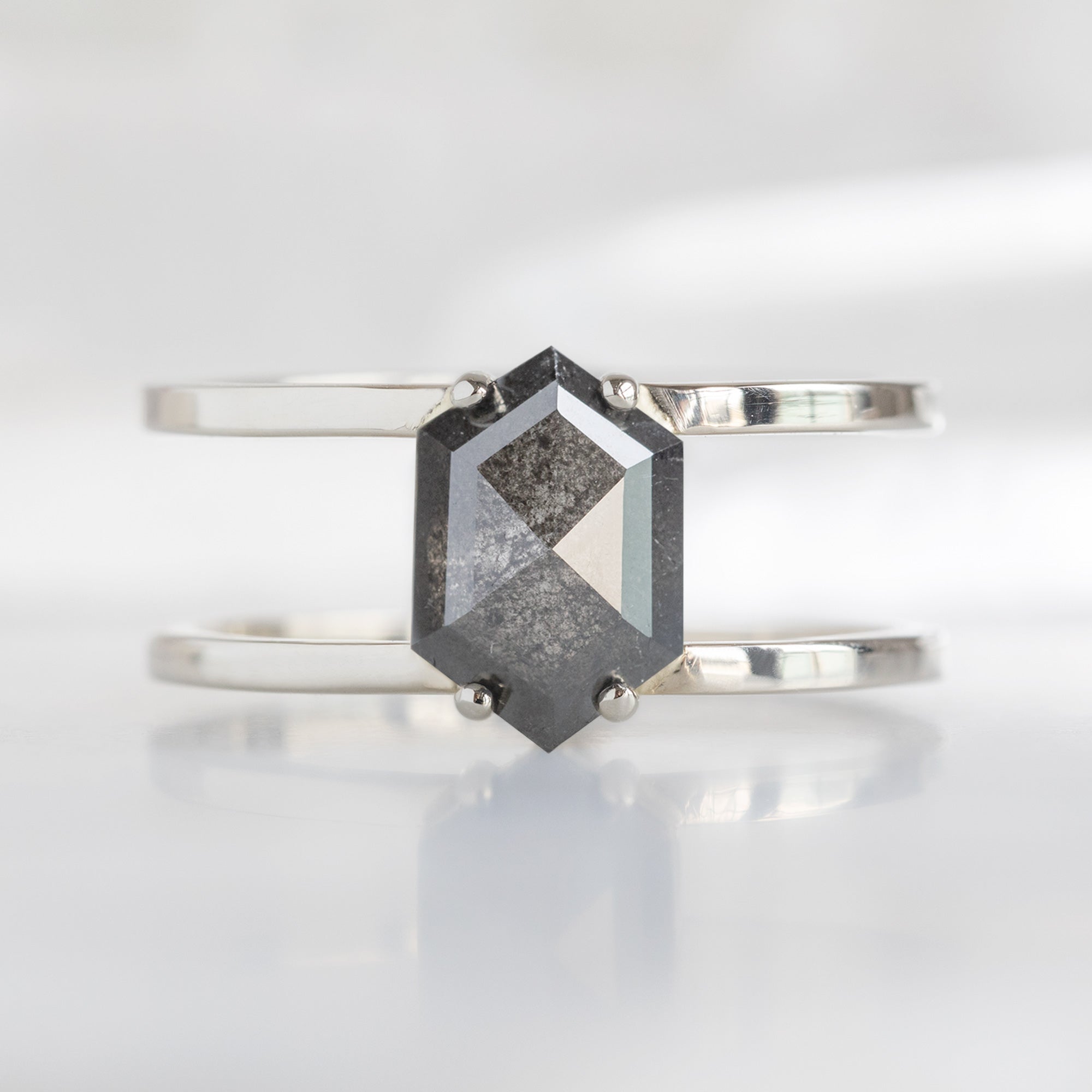 Alexis Russell  Engagement Rings The Poppy Ring | Build Your Own Hexagon Black Diamond Engagement Ring