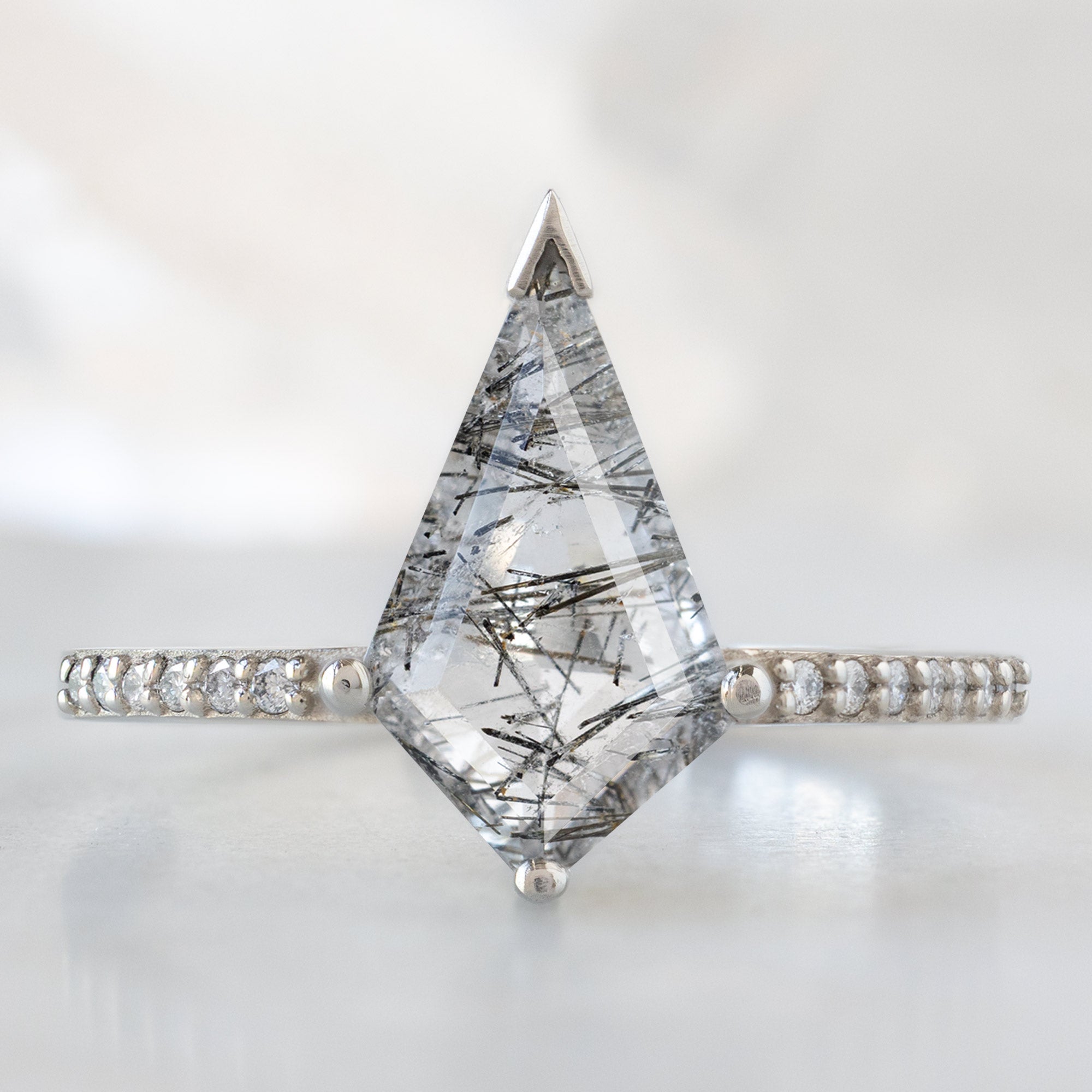 Alexis Russell  Engagement Rings The Willow Ring | 1.53ct Kite Tourmaline in Quartz in 14K White Gold