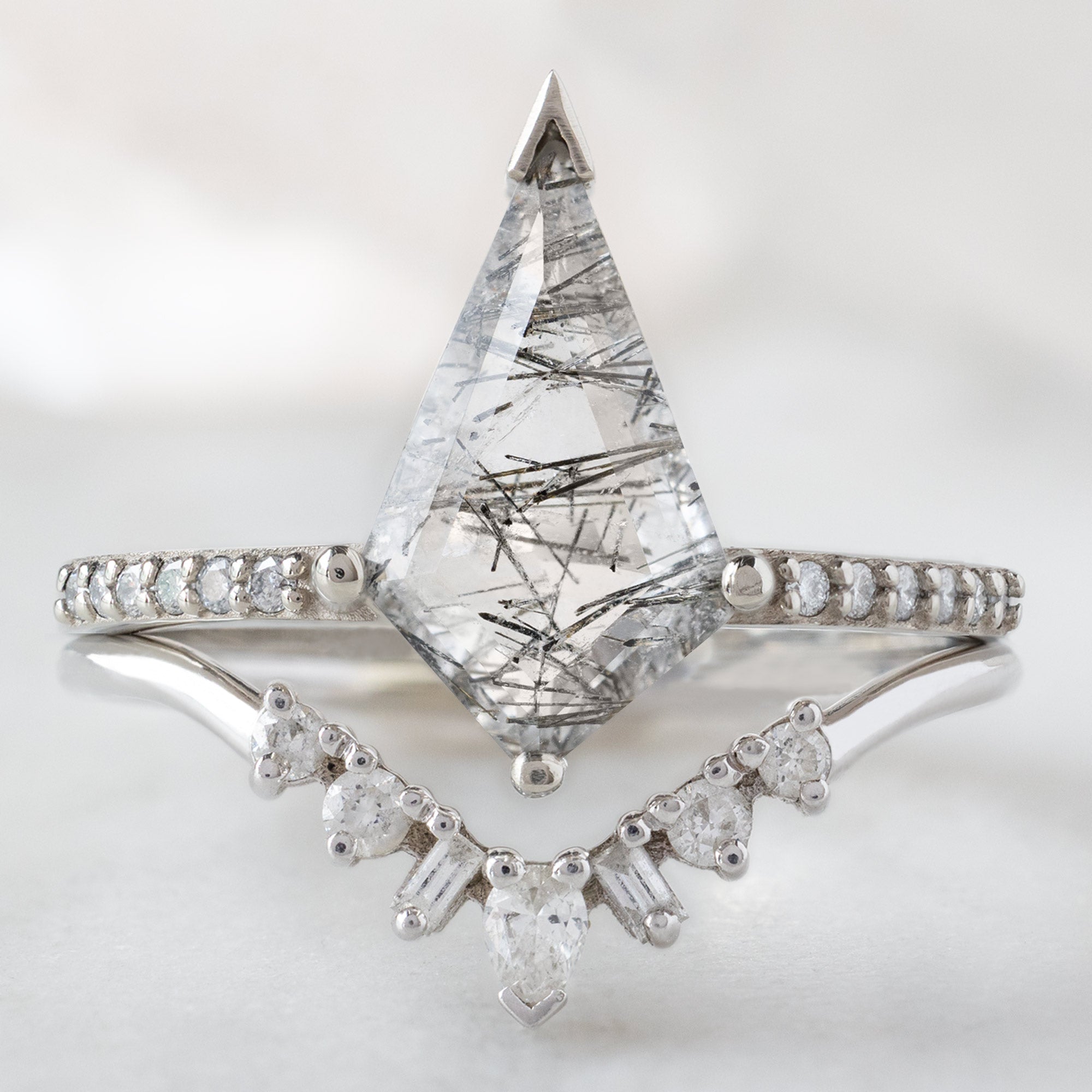 Alexis Russell  Engagement Rings The Willow Ring | 1.53ct Kite Tourmaline in Quartz in 14K White Gold