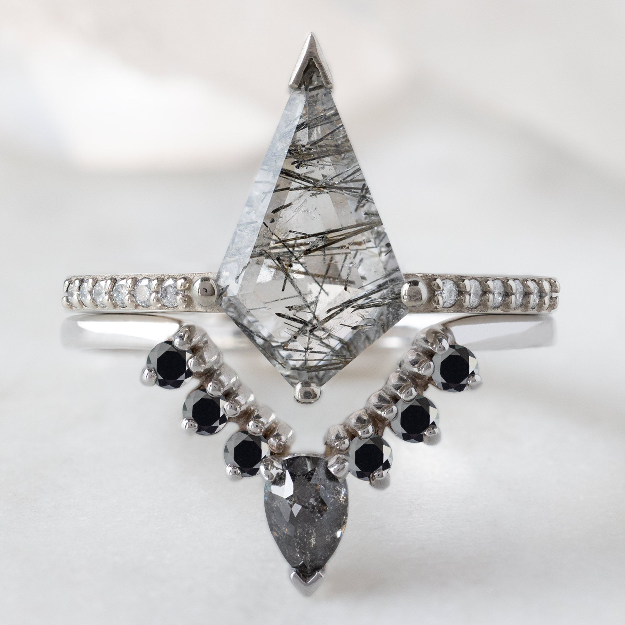 Alexis Russell  Engagement Rings The Willow Ring | 1.53ct Kite Tourmaline in Quartz in 14K White Gold