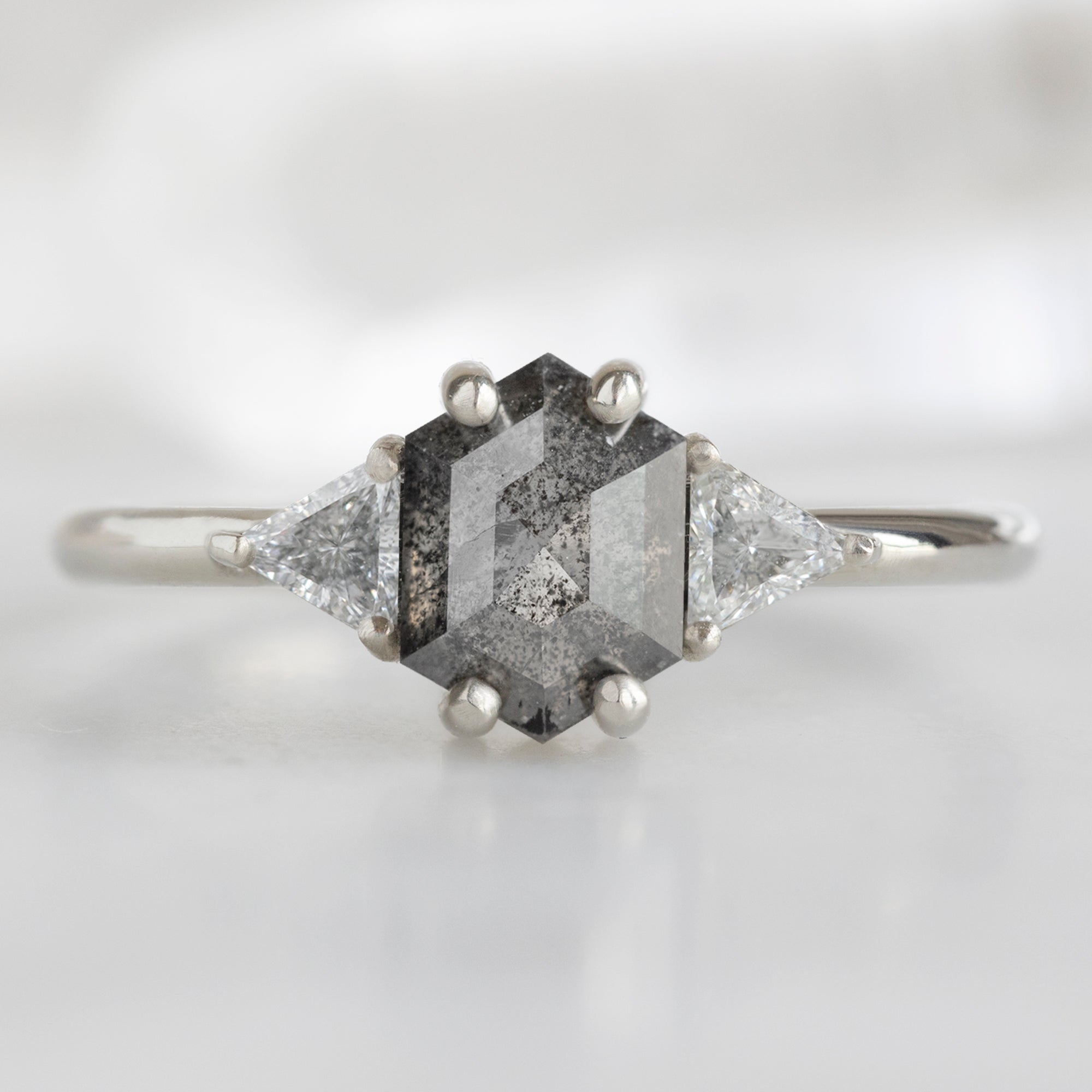 Alexis Russell  Engagement Rings The Jade Ring | Build Your Own Hexagon Black Diamond Engagement Ring