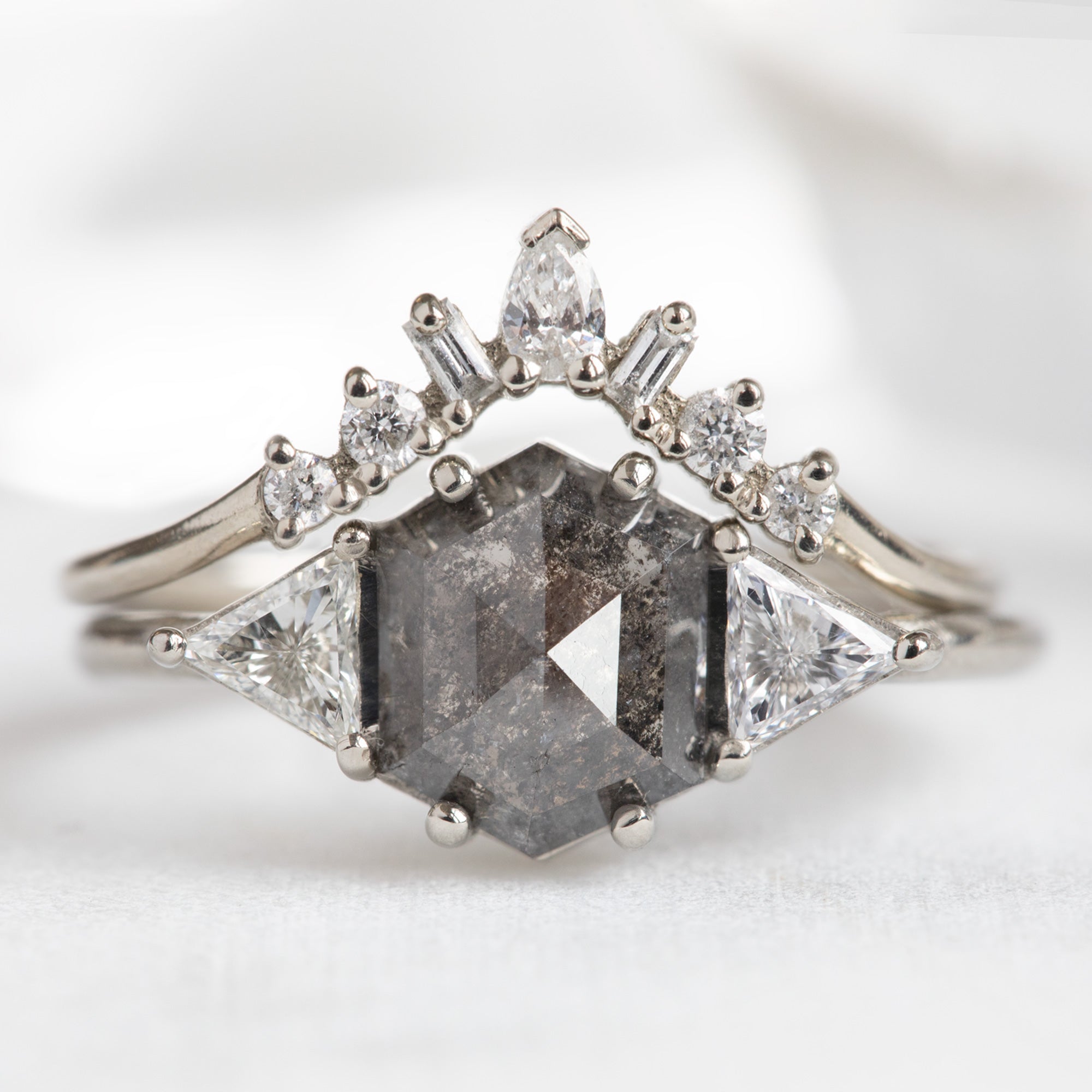 Alexis Russell  Engagement Rings The Jade Ring | Build Your Own Hexagon Black Diamond Engagement Ring