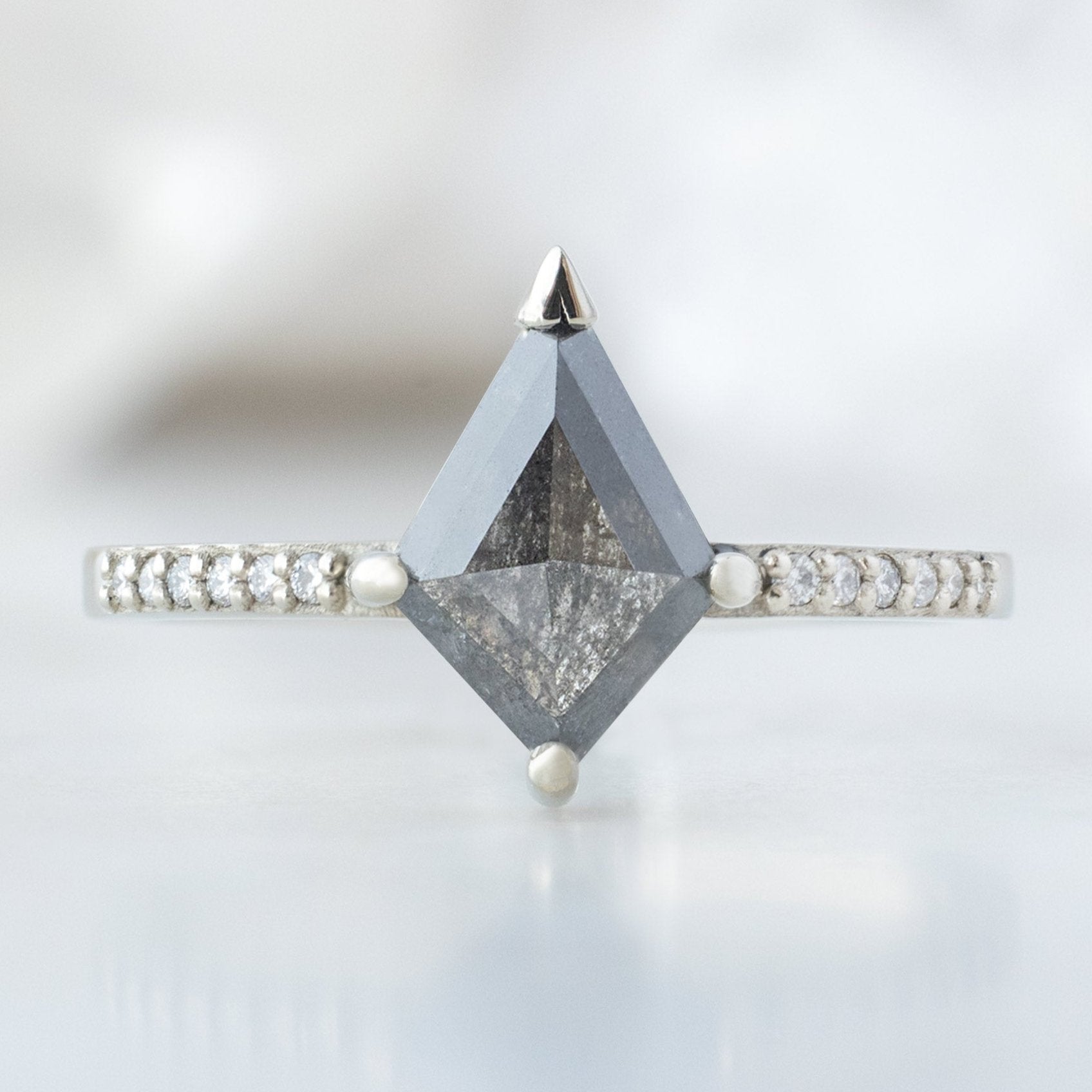 Alexis Russell  Engagement Rings The Willow Ring | Build Your Own Kite Salt and Pepper Diamond Engagement Ring