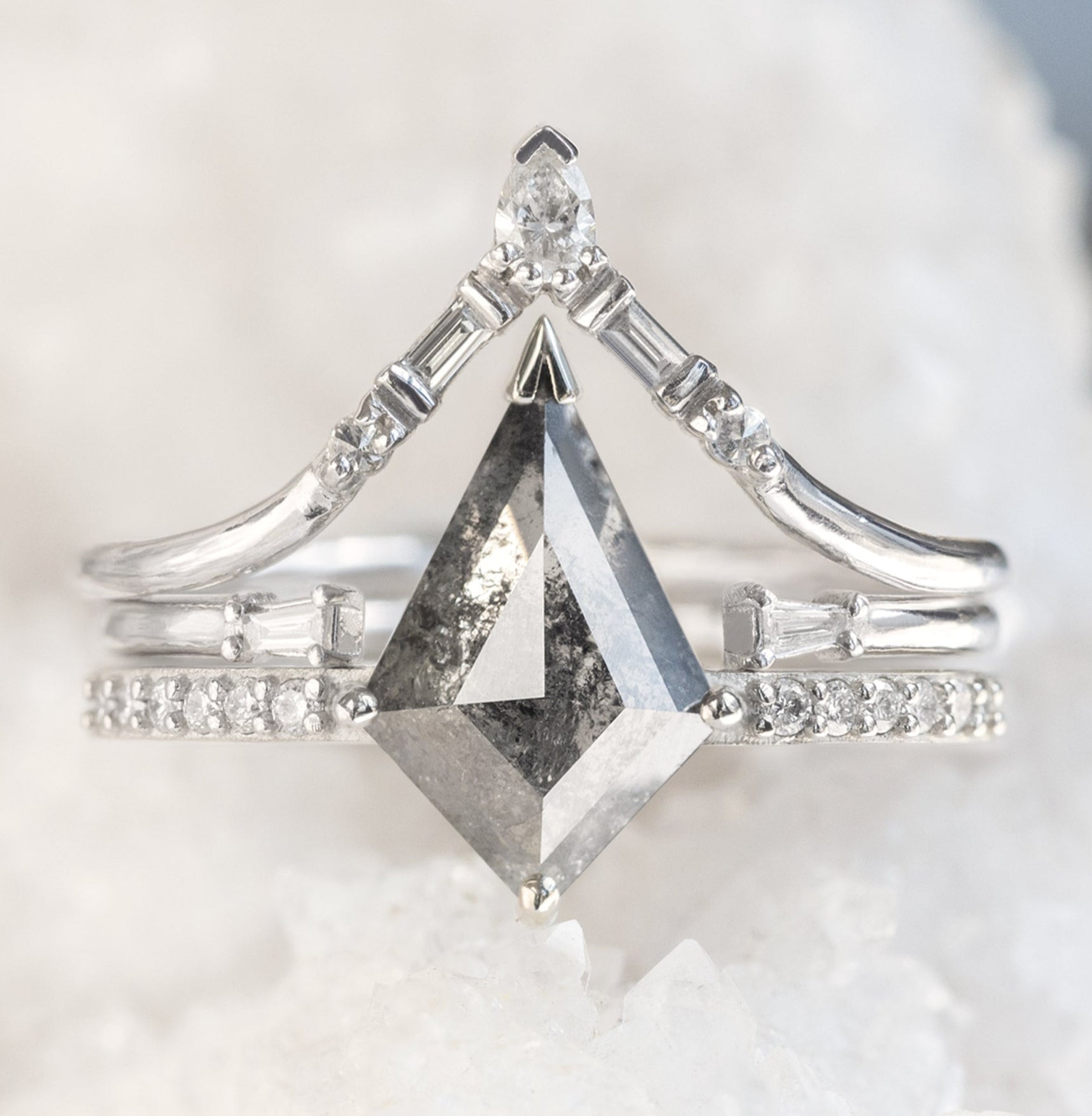 Alexis Russell  Engagement Rings The Willow Ring | Build Your Own Kite Salt and Pepper Diamond Engagement Ring