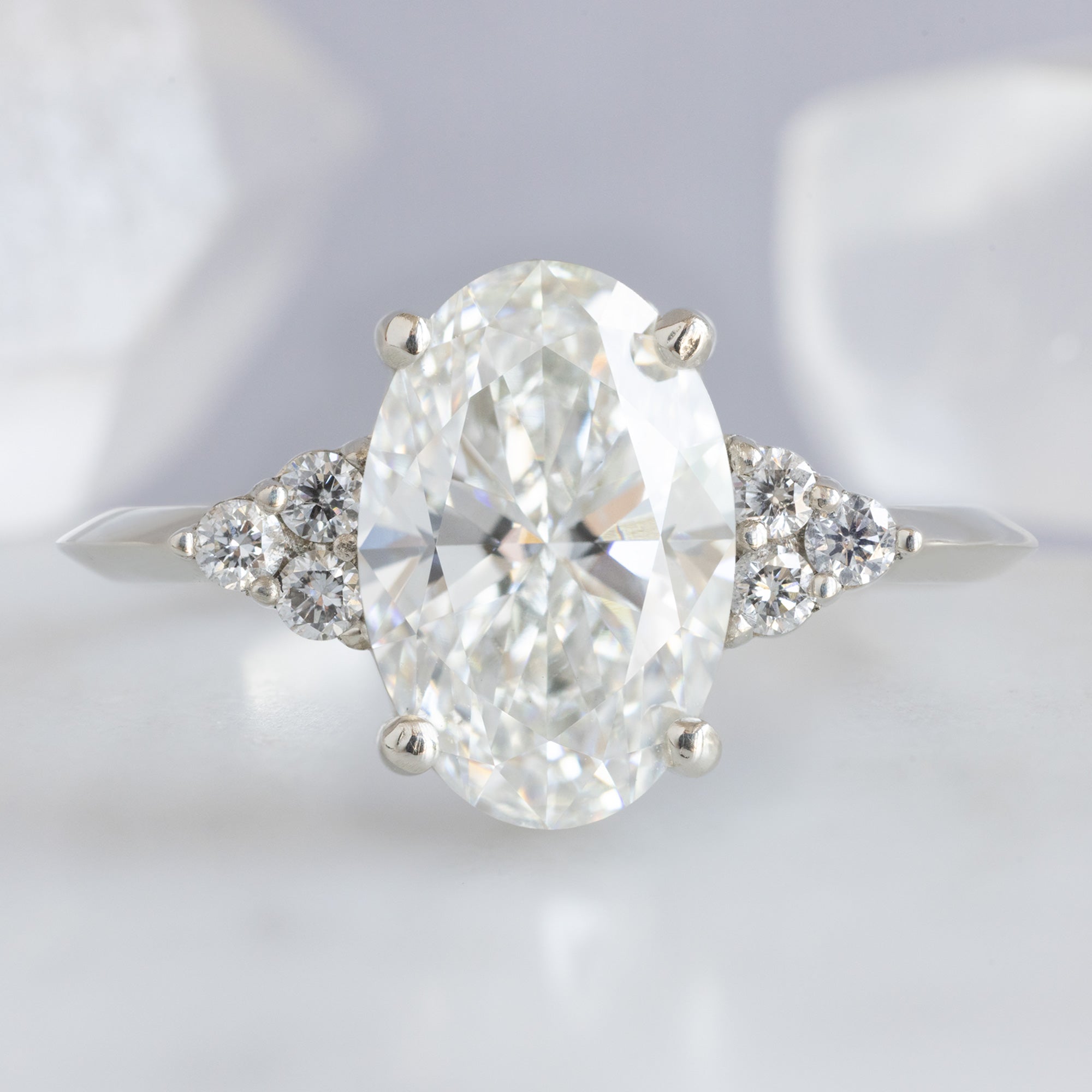 Alexis Russell  Engagement Rings The Ivy Ring | 1.88ct Oval Lab Grown White Diamond in 14K White Gold