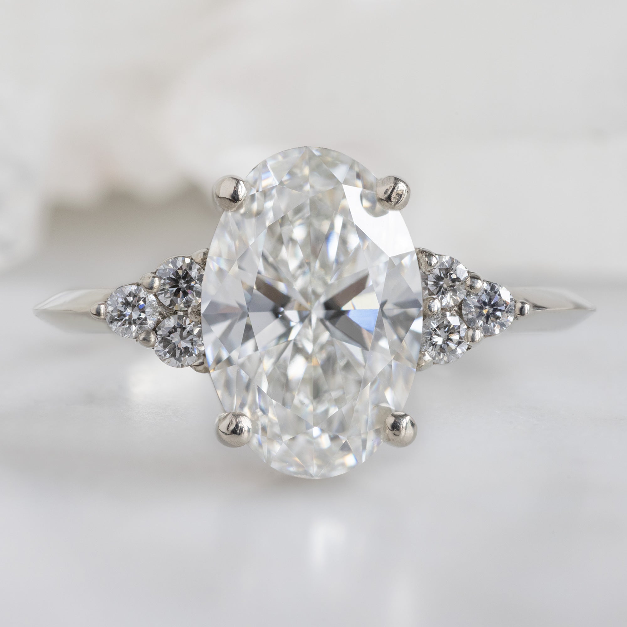 Alexis Russell  Engagement Rings The Ivy Ring | 1.88ct Oval Lab Grown White Diamond in 14K White Gold