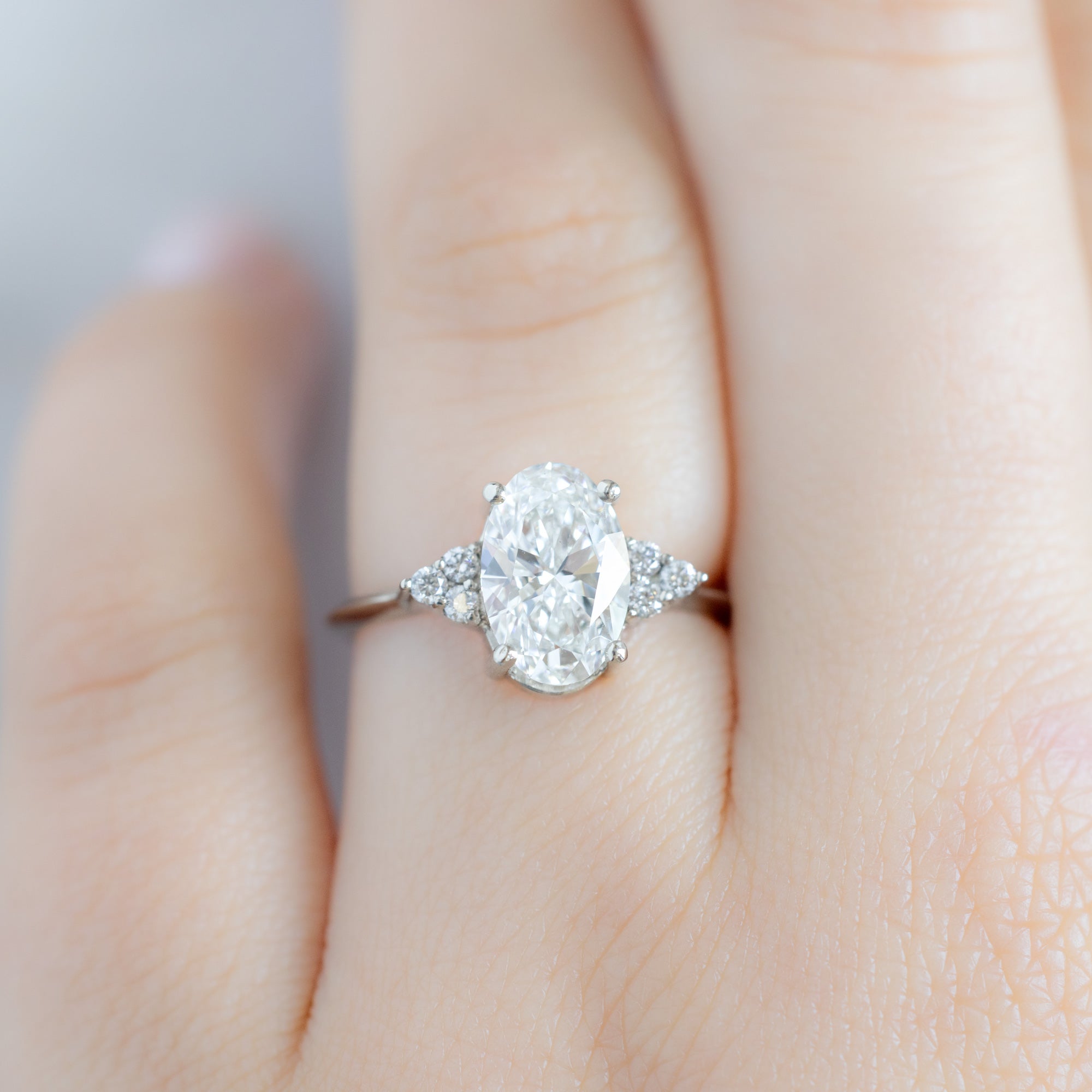 Alexis Russell  Engagement Rings The Ivy Ring | 1.88ct Oval Lab Grown White Diamond in 14K White Gold