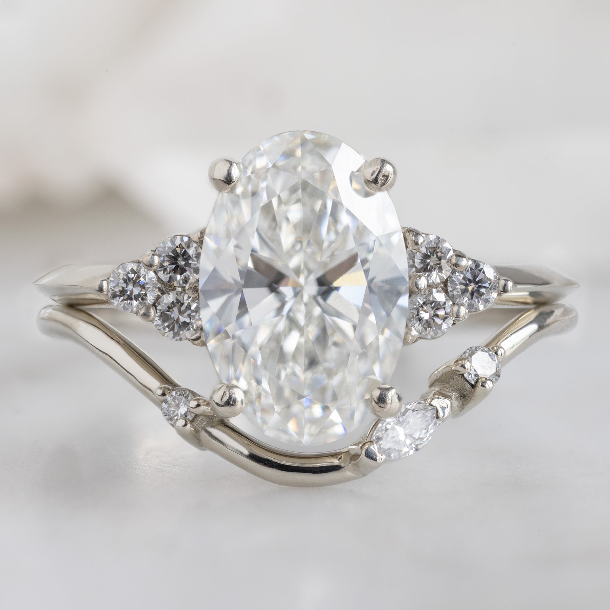 Alexis Russell  Engagement Rings The Ivy Ring | 1.88ct Oval Lab Grown White Diamond in 14K White Gold
