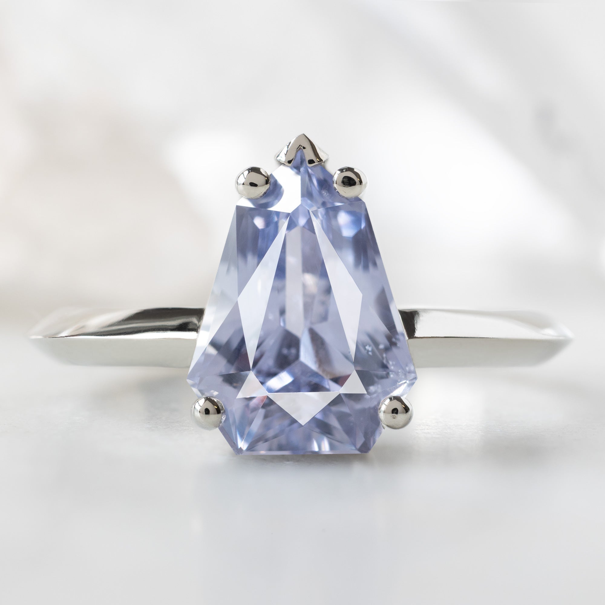 Alexis Russell  Engagement Rings The Sage Ring | 2.33ct Geometric Periwinkle Sapphire in 14K White Gold