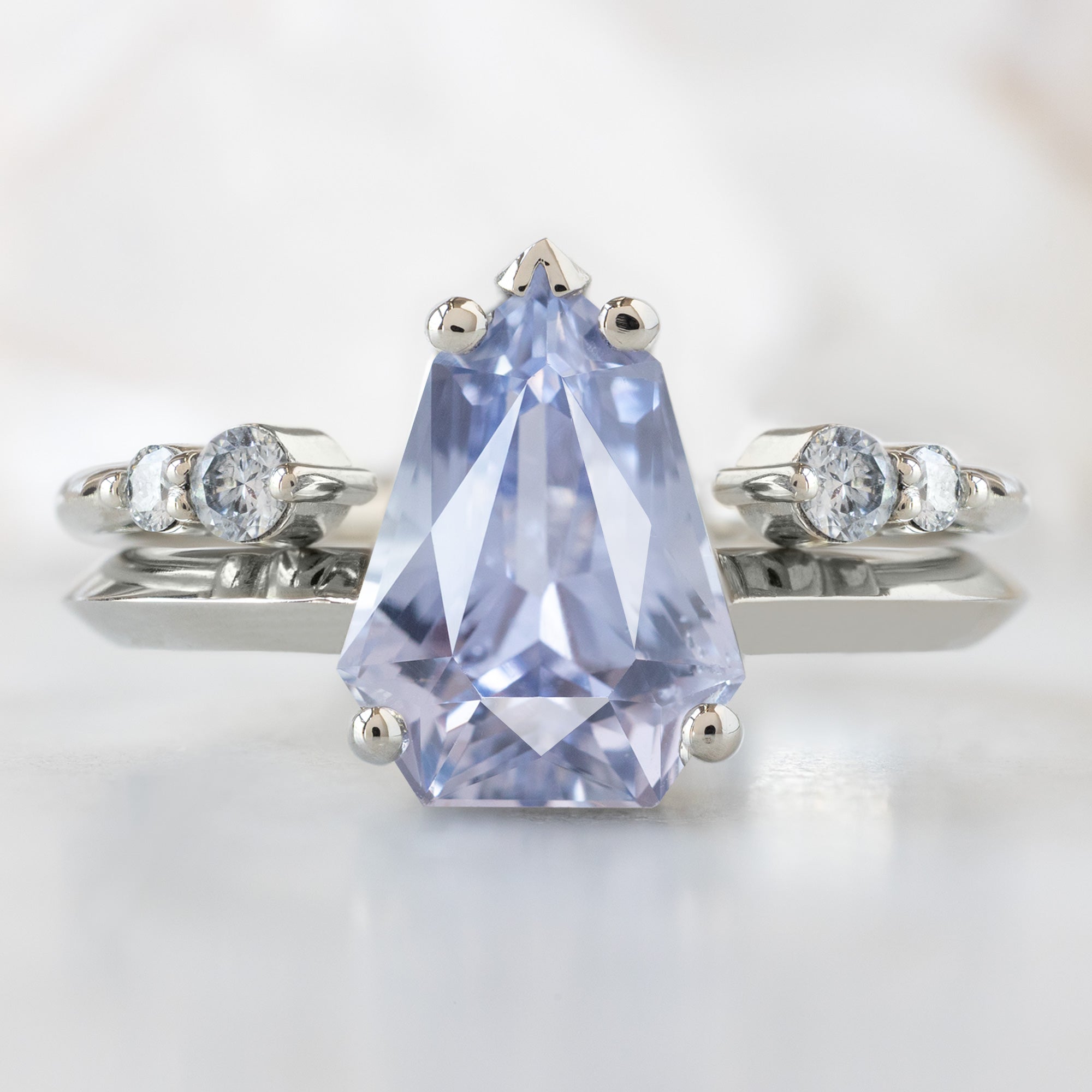 Alexis Russell  Engagement Rings The Sage Ring | 2.33ct Geometric Periwinkle Sapphire in 14K White Gold