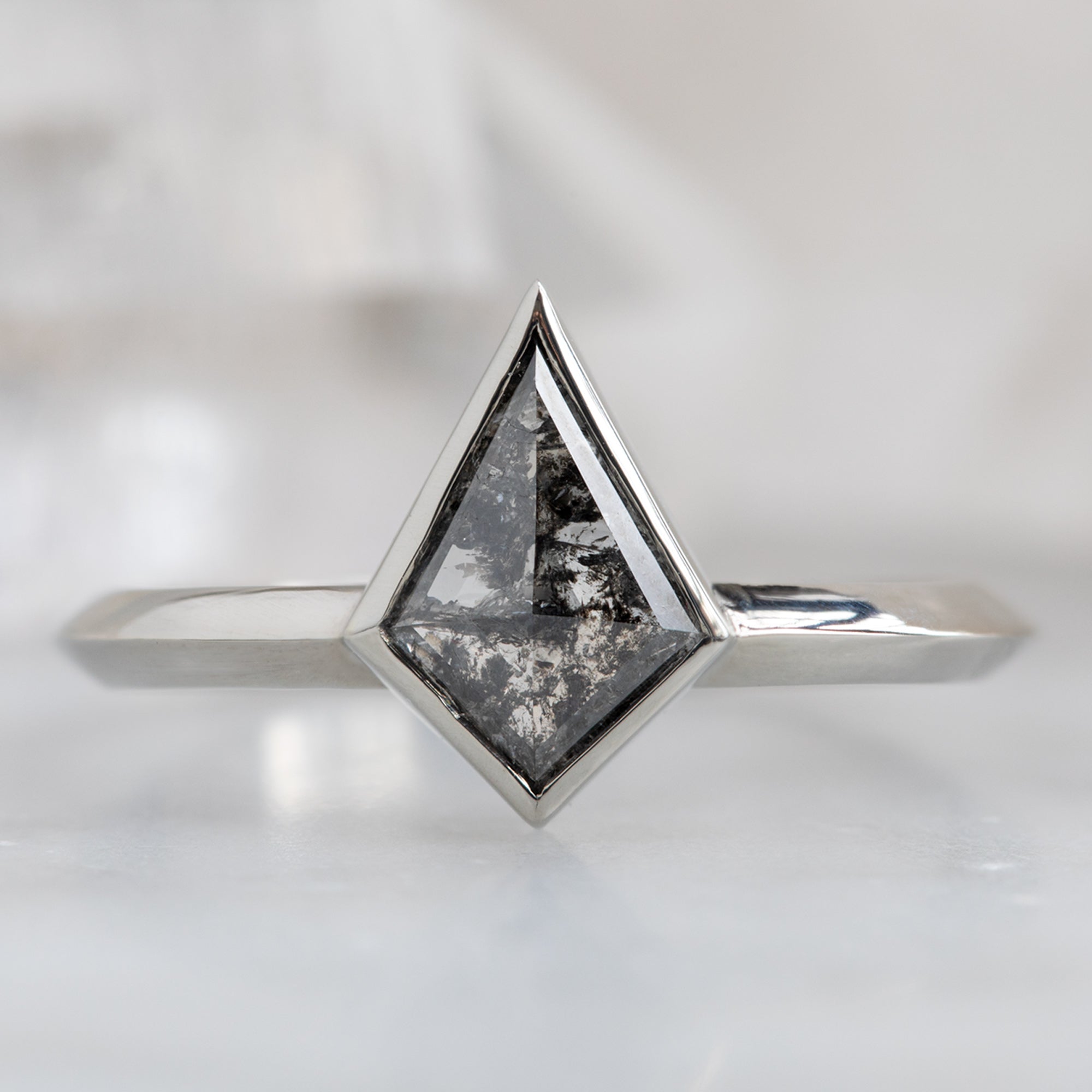 Alexis Russell  Engagement Rings The Hazel Ring | Build Your Own Kite Salt and Pepper Diamond Engagement Ring