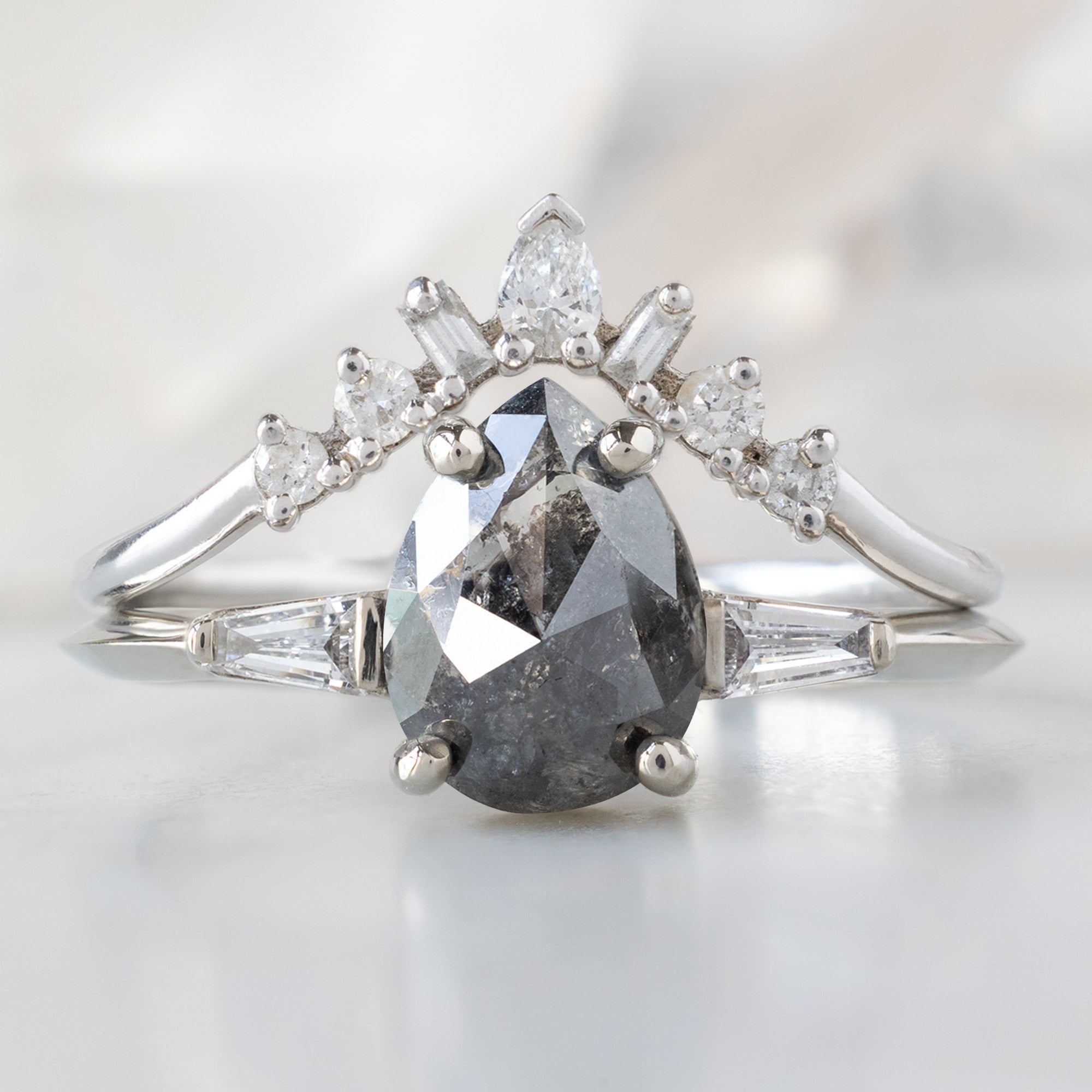 Alexis Russell  Engagement Rings The Ash Ring | Build Your Own Pear Black Diamond Engagement Ring