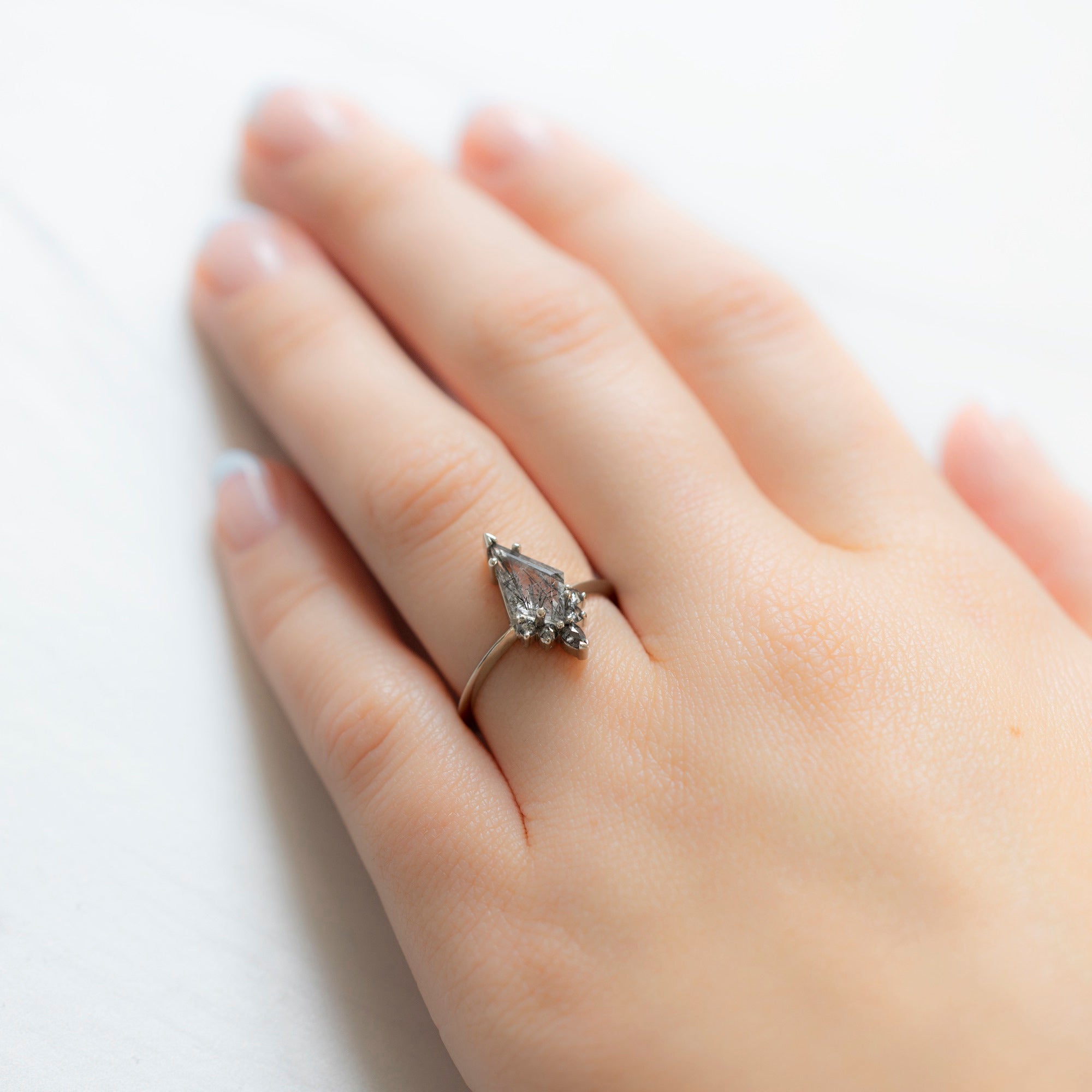 Alexis Russell  Engagement Rings The Aster Ring | Build Your Own Kite Tourmaline in Quartz Engagement Ring