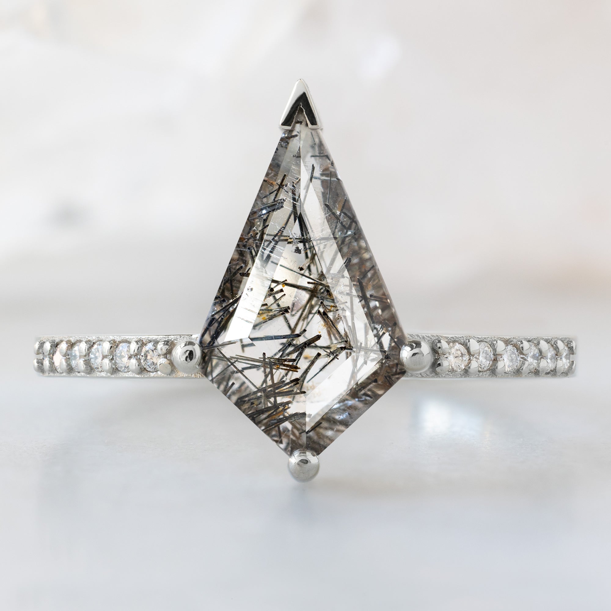 Alexis Russell  Engagement Rings The Willow Ring | 1.15ct Kite Tourmaline in Quartz in 14K White Gold
