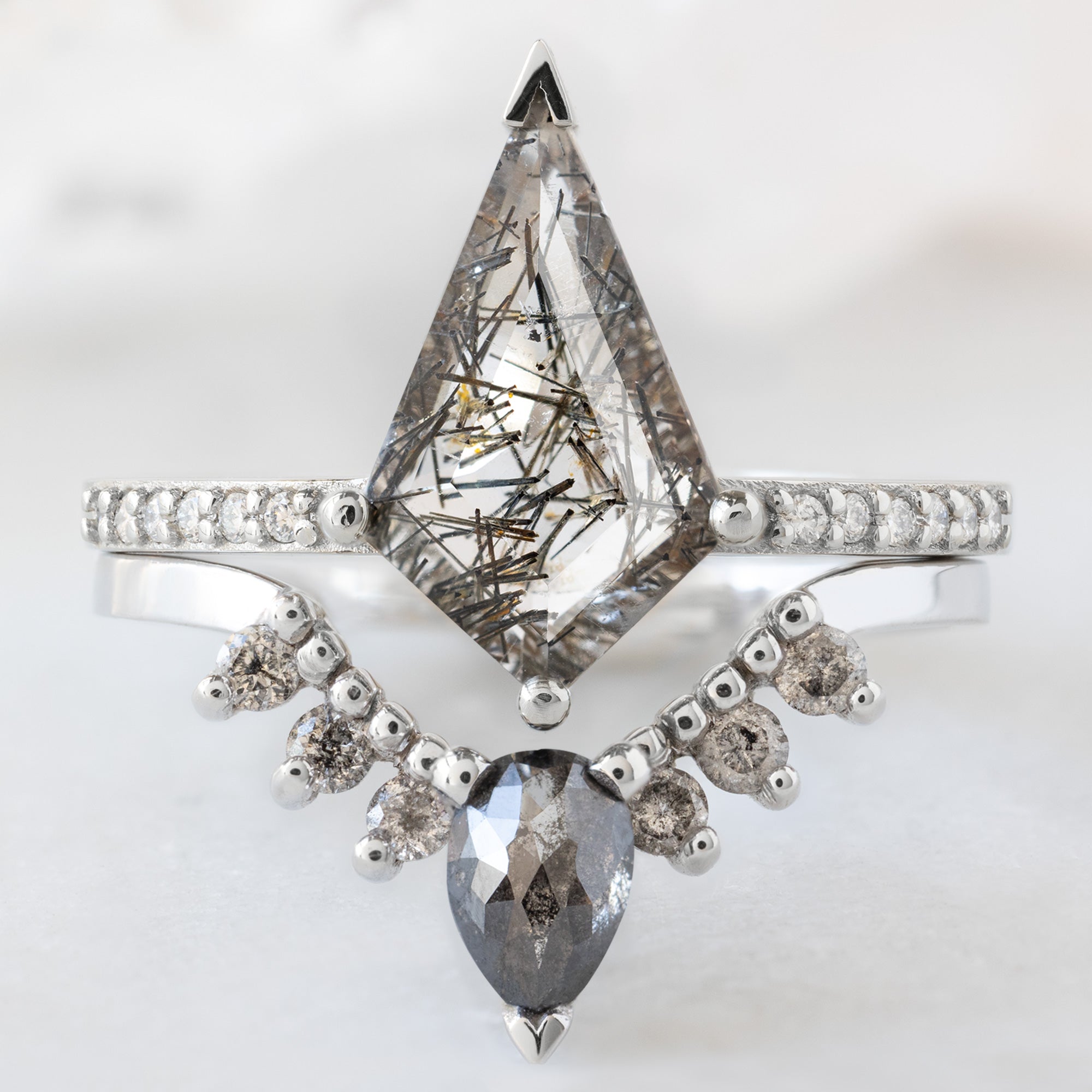 Alexis Russell  Engagement Rings The Willow Ring | 1.15ct Kite Tourmaline in Quartz in 14K White Gold