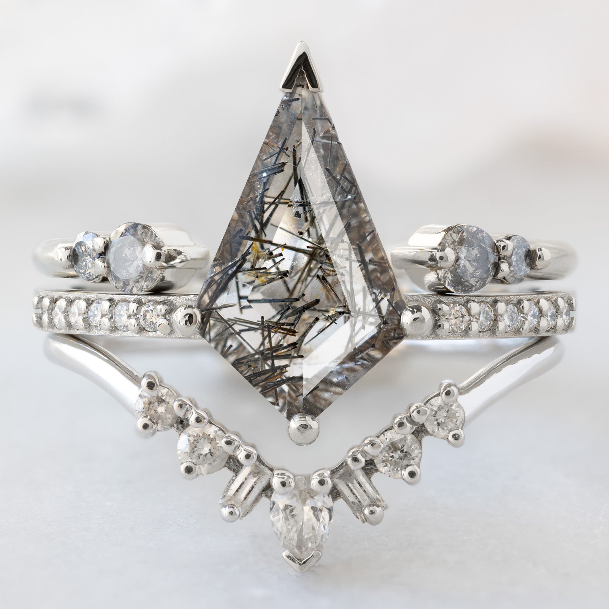 Alexis Russell  Engagement Rings The Willow Ring | 1.15ct Kite Tourmaline in Quartz in 14K White Gold