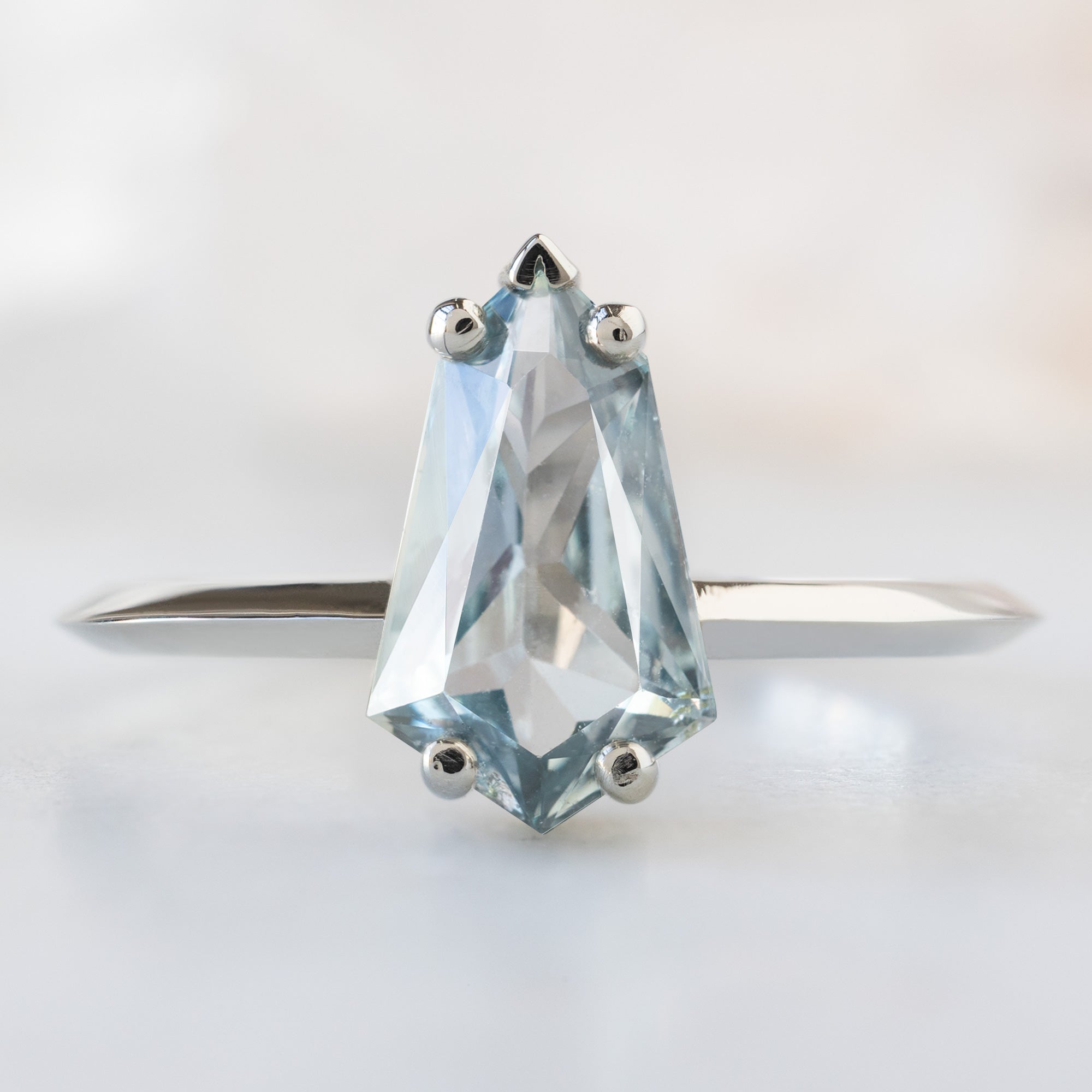 Alexis Russell  Engagement Rings The Sage Ring | 1.44ct Geometric Blue Sapphire in 14K White Gold