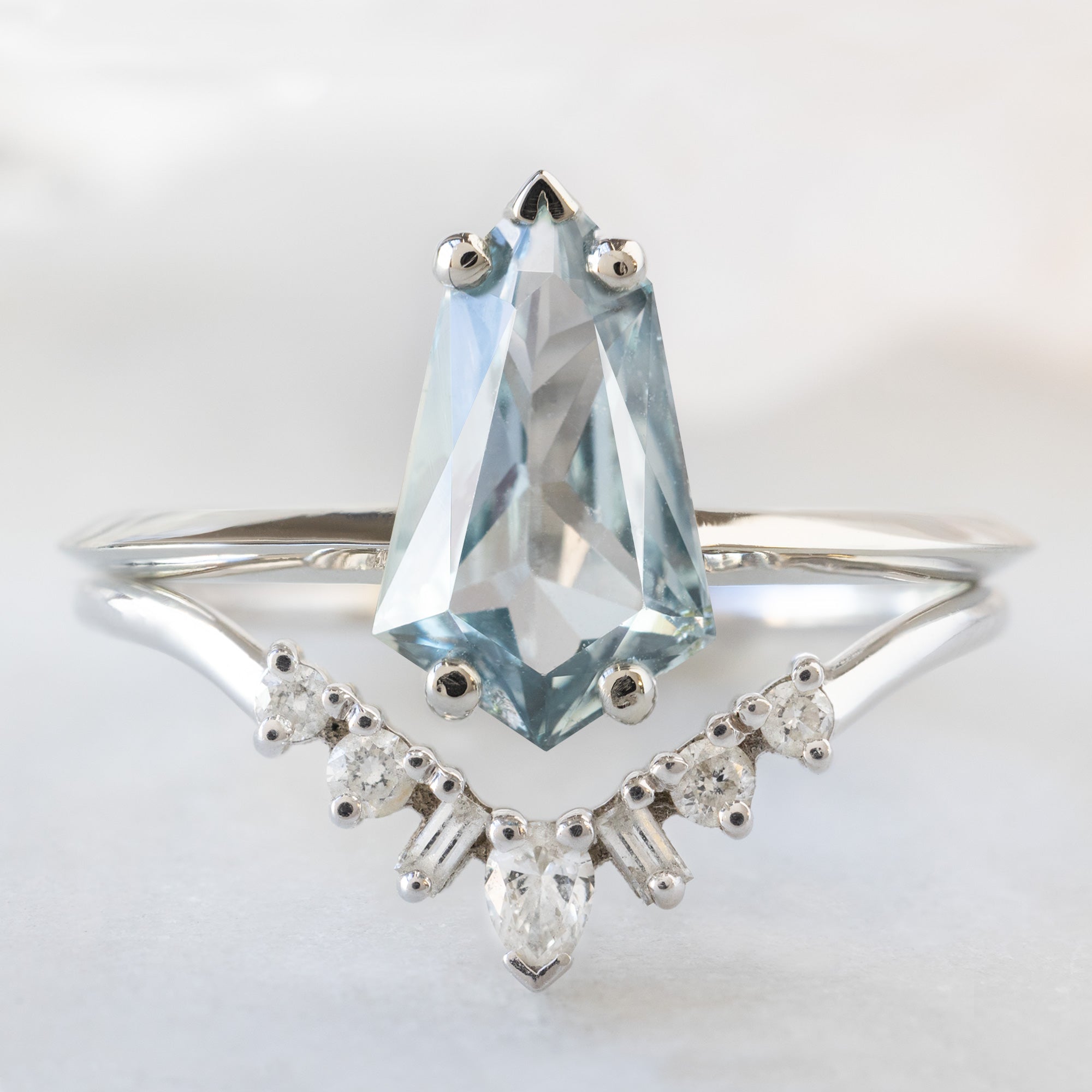 Alexis Russell  Engagement Rings The Sage Ring | 1.44ct Geometric Blue Sapphire in 14K White Gold