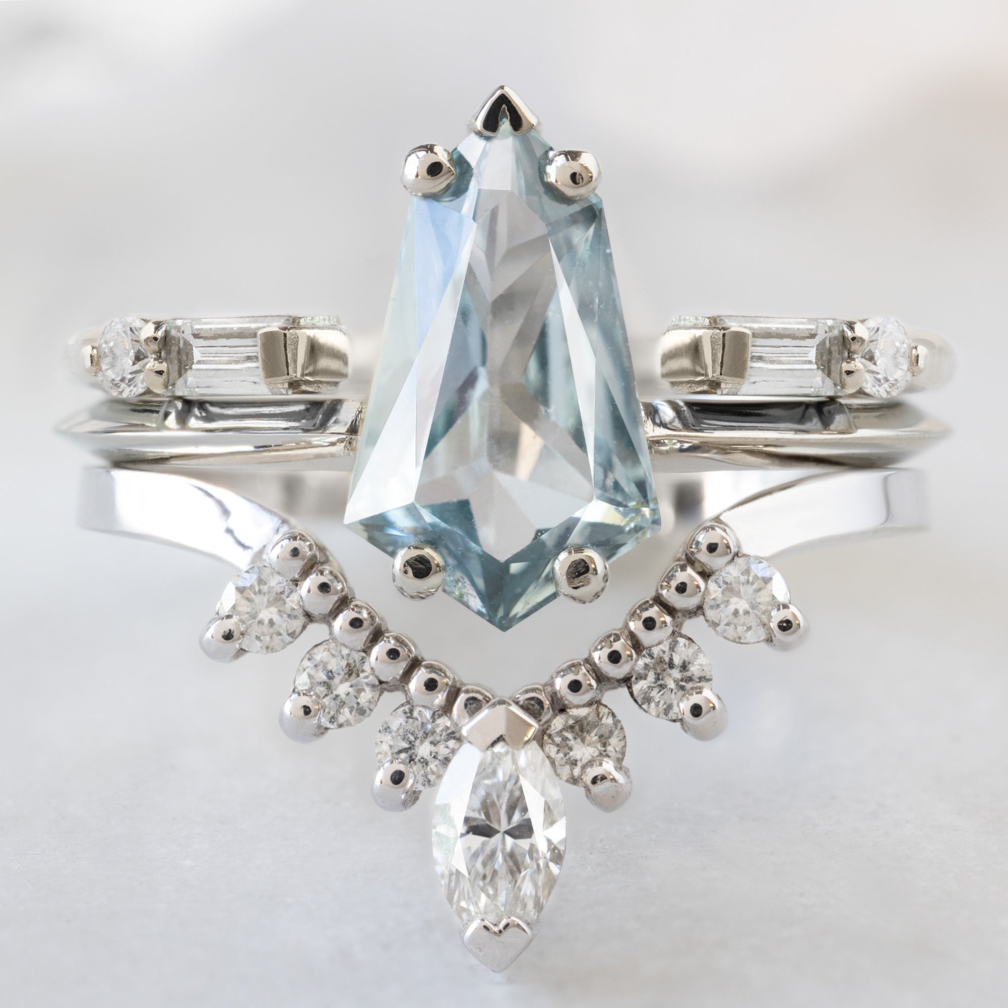 Alexis Russell  Engagement Rings The Sage Ring | 1.44ct Geometric Blue Sapphire in 14K White Gold