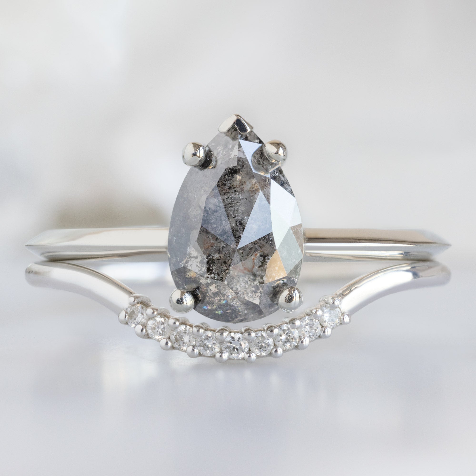 Alexis Russell  Engagement Rings The Sage Ring | 1.33ct Pear Black Diamond in 14K White Gold