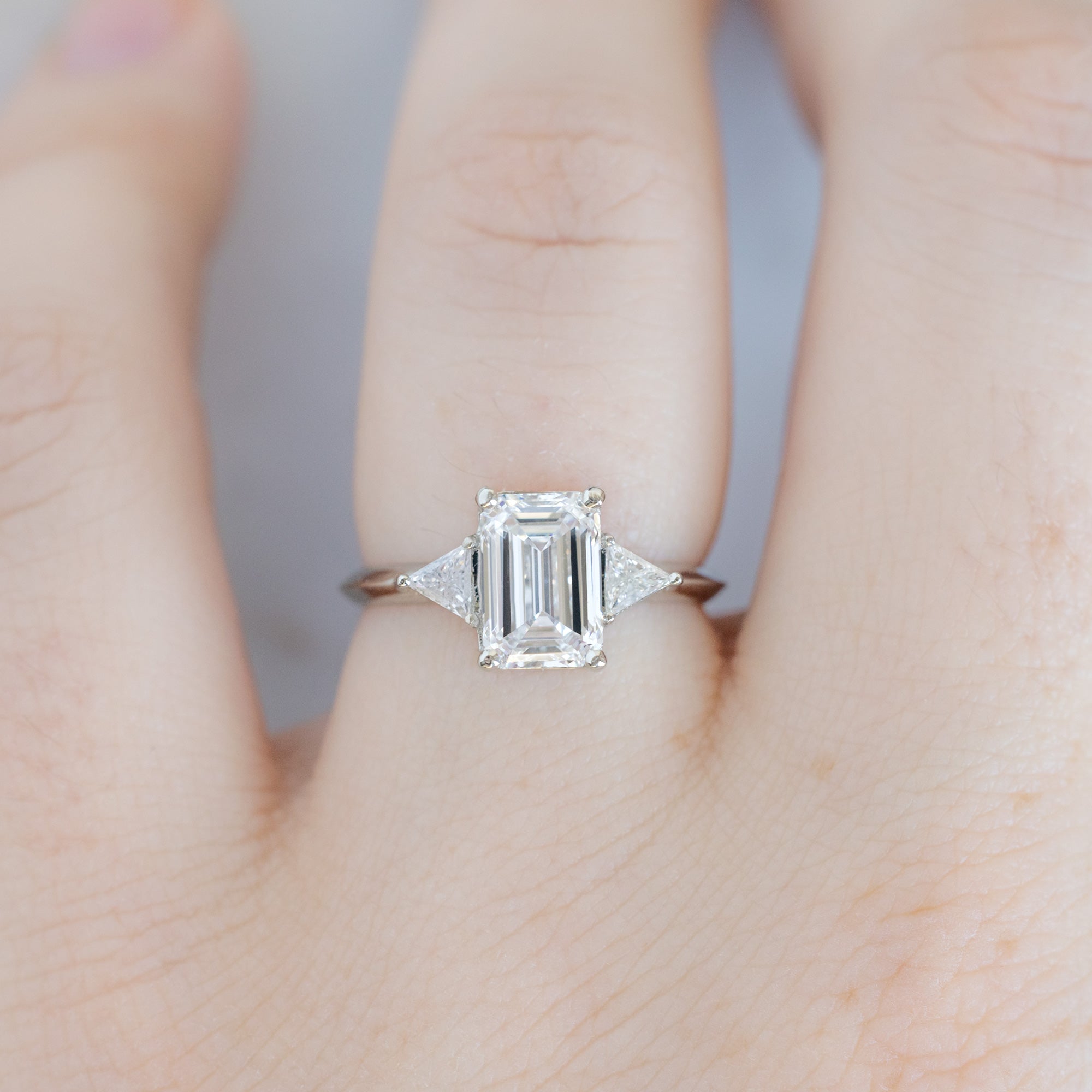 Alexis Russell  Engagement Rings The Jade Ring | Build Your Own Emerald Cut White Diamond Engagement Ring