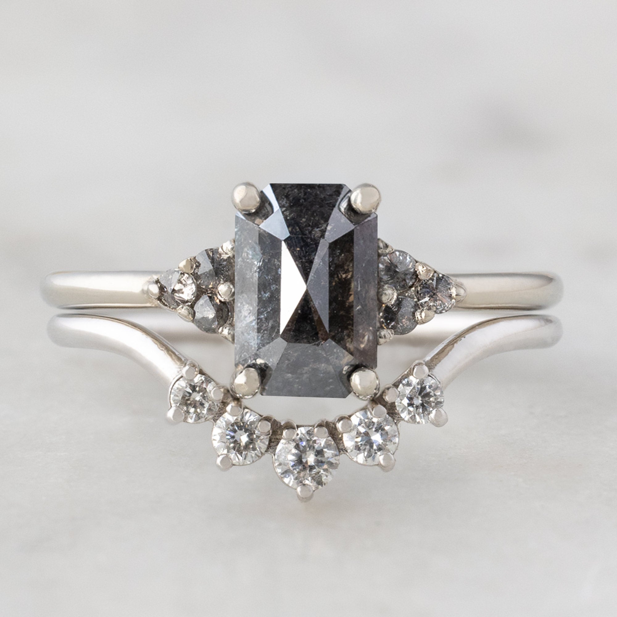 Alexis Russell  Engagement Rings The Ivy Ring | Build Your Own Emerald Cut Black Diamond Engagement Ring