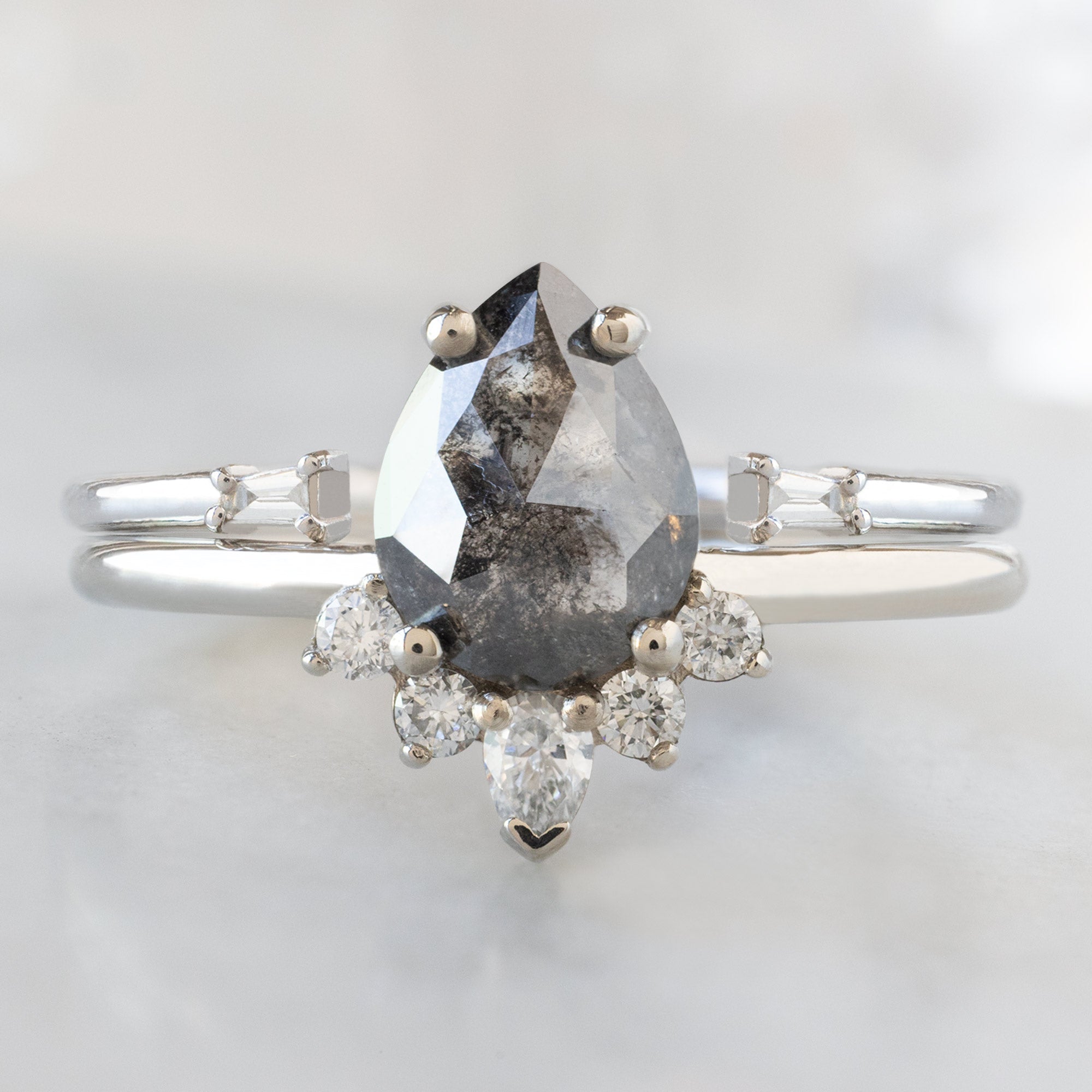 Alexis Russell  Engagement Rings The Aster Ring | Build Your Own Pear Black Diamond Engagement Ring