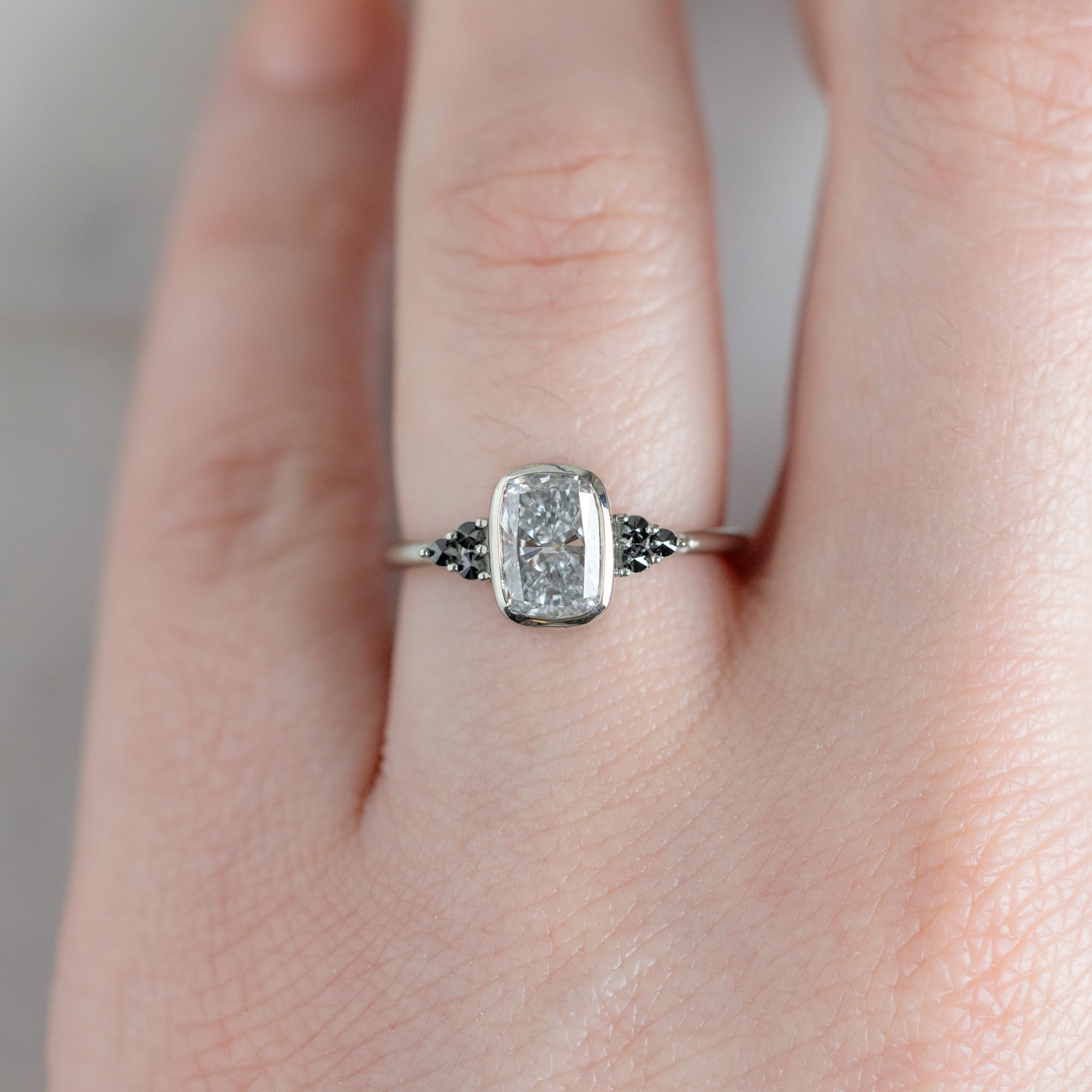 Alexis Russell  Engagement Rings The Ivy Ring | 1.58ct Lab Grown Cushion Cut White Diamond in 14K White Gold