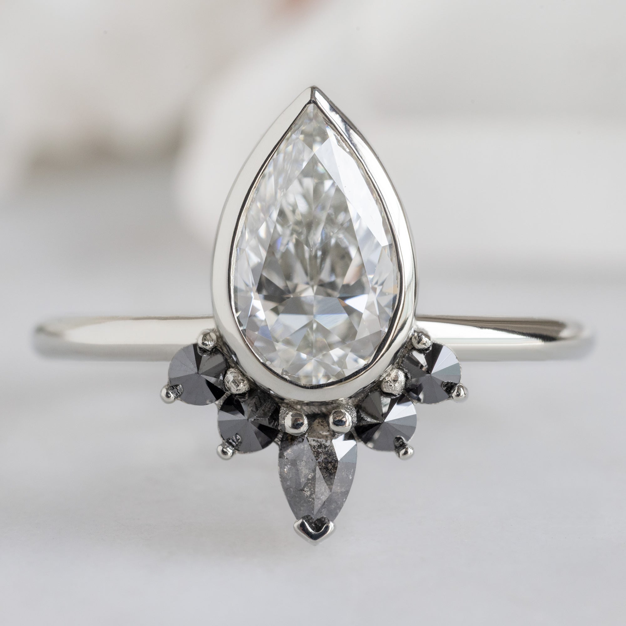 Alexis Russell  Engagement Rings The Aster Ring | 1.22ct Lab Grown Pear White Diamond in 14K White Gold