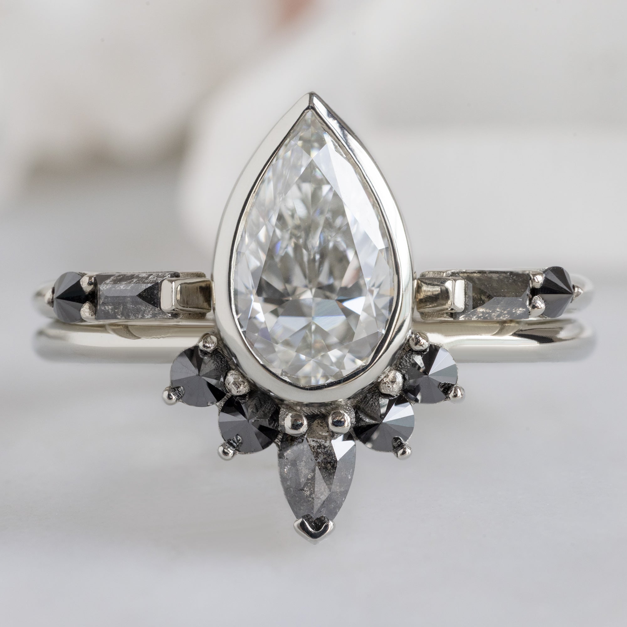 Alexis Russell  Engagement Rings The Aster Ring | 1.22ct Lab Grown Pear White Diamond in 14K White Gold
