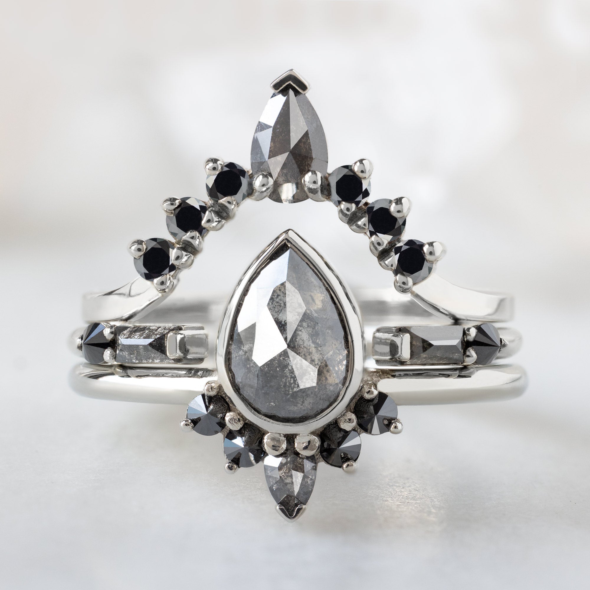 buy:pear-black-diamond-sunburst-stacking-band-14k-gold,the-luxe-open-cuff-black-baguette-diamond-stacking-band-yellow-rose-or-white-gold,the-aster-ring-1-12ct-pear-black-diamond-in-14k-white-gold