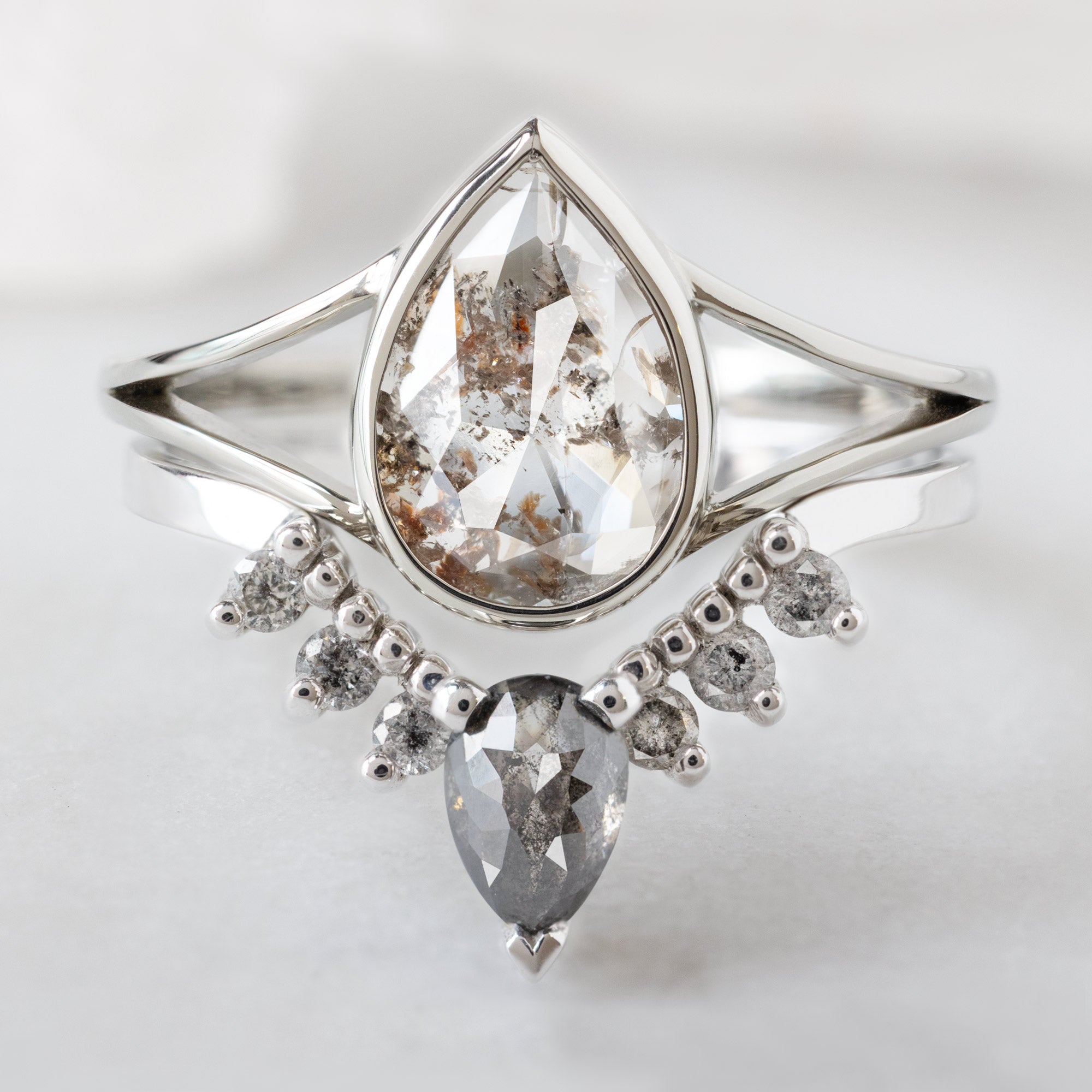 Alexis Russell  Engagement Rings The Magnolia Ring | .96ct Pear Red Diamond in 14K White Gold