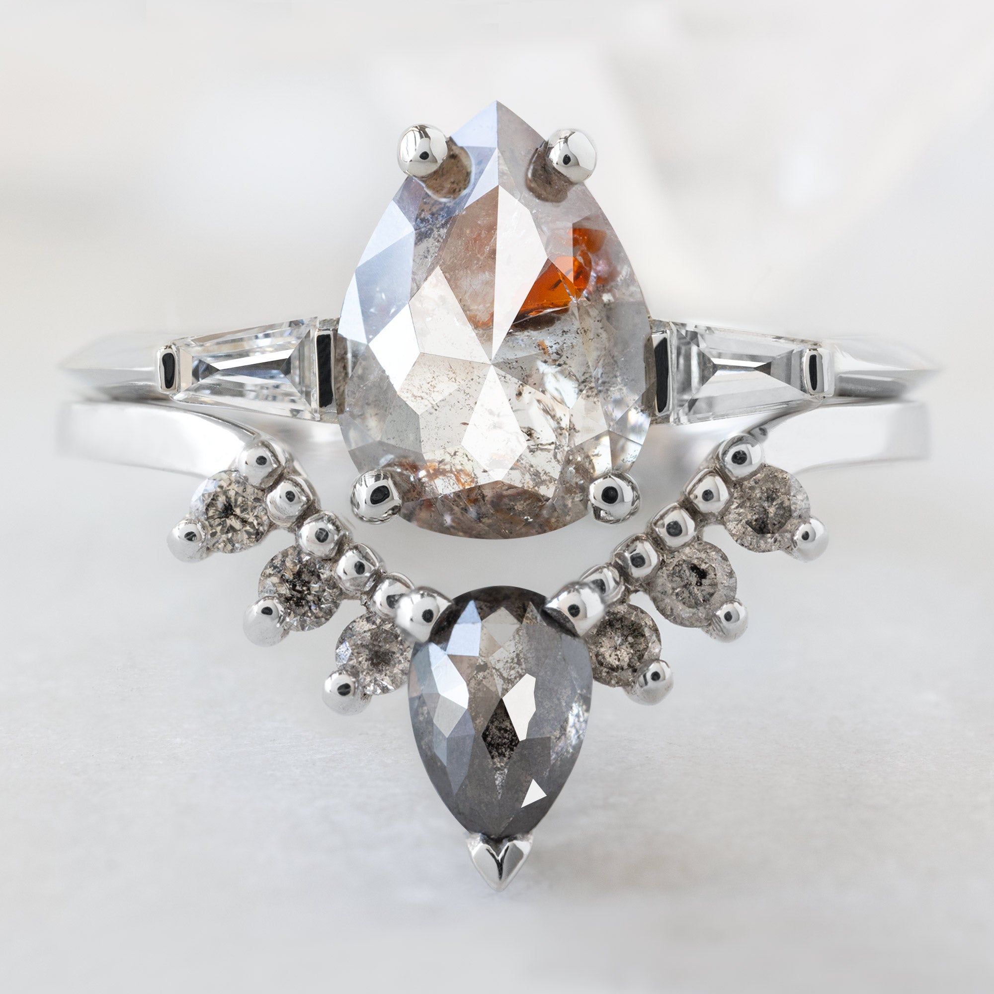 Alexis Russell  Engagement Rings The Ash Ring | 1.07ct Pear Red Diamond in 14K White Gold