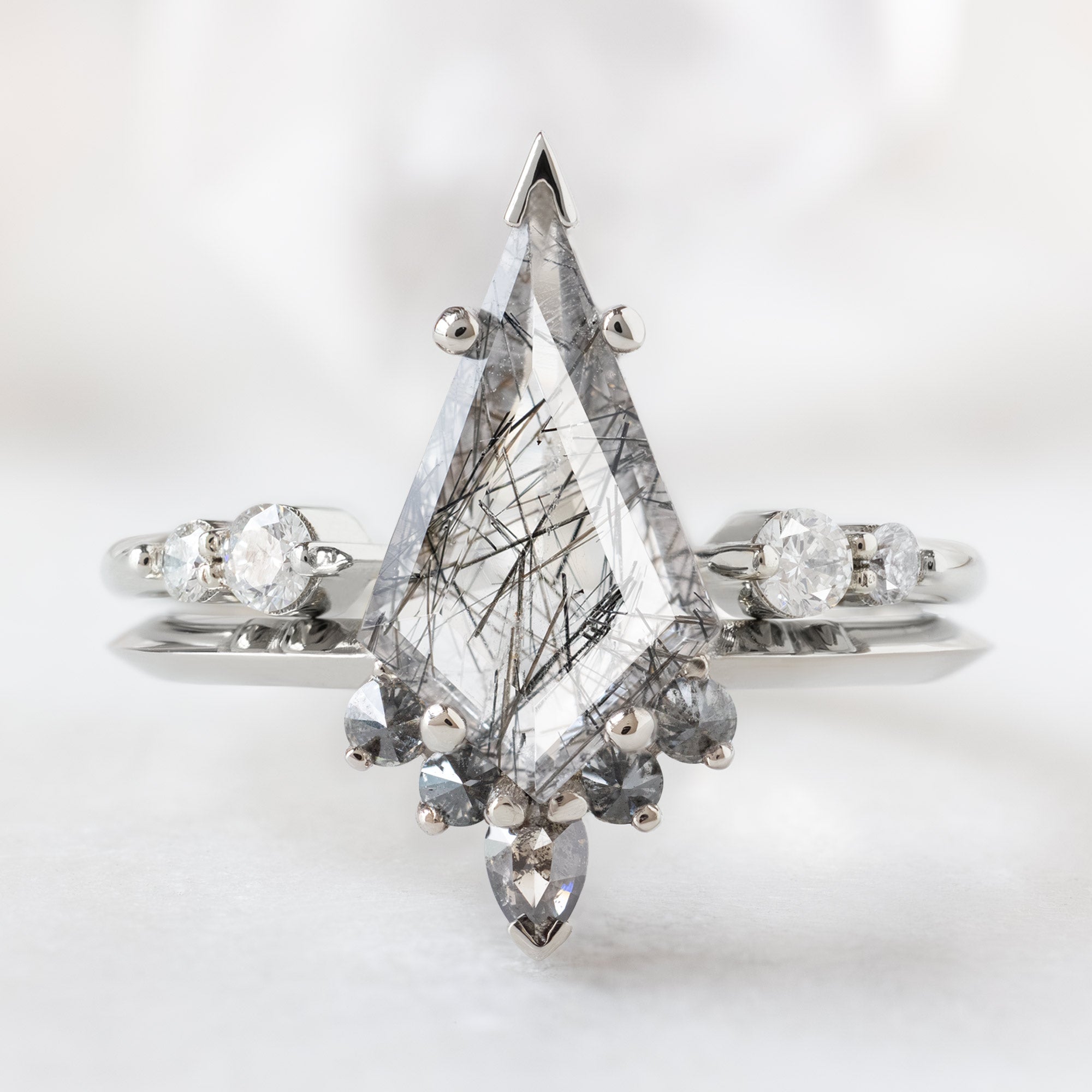 Alexis Russell  Engagement Rings The Aster Ring | 1.25ct Kite Tourmaline in Quartz in 14K White Gold