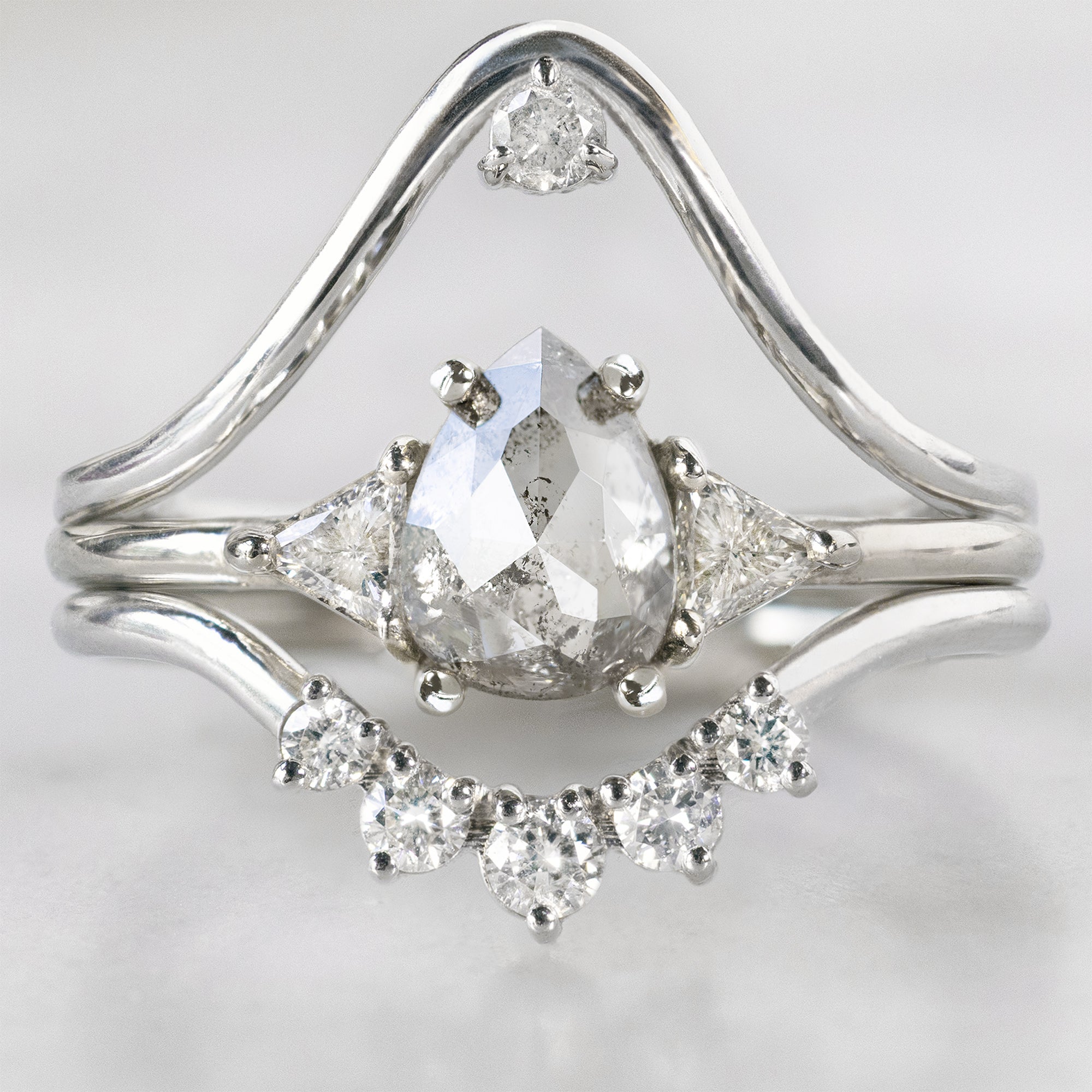 Alexis Russell  Engagement Rings The Jade Ring | Build Your Own Pear Salt and Pepper Diamond Engagement Ring