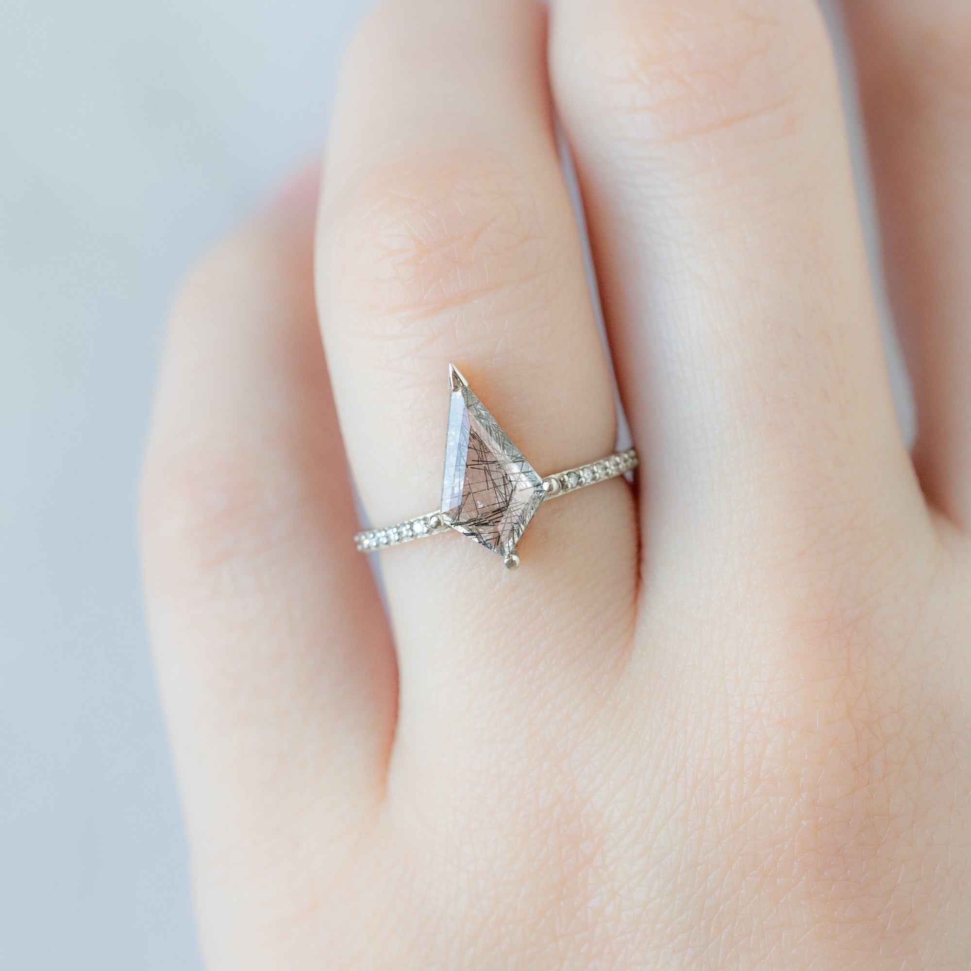 Alexis Russell  Engagement Rings The Willow Ring | Build Your Own Kite Tourmaline in Quartz Engagement Ring