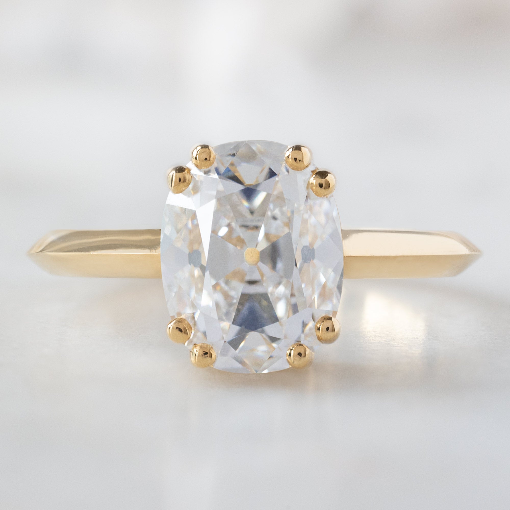 Alexis Russell Engagement Rings The Bryn Ring | 2.05ct Old Mine Cut Lab Grown Diamond in 18K Yellow Gold