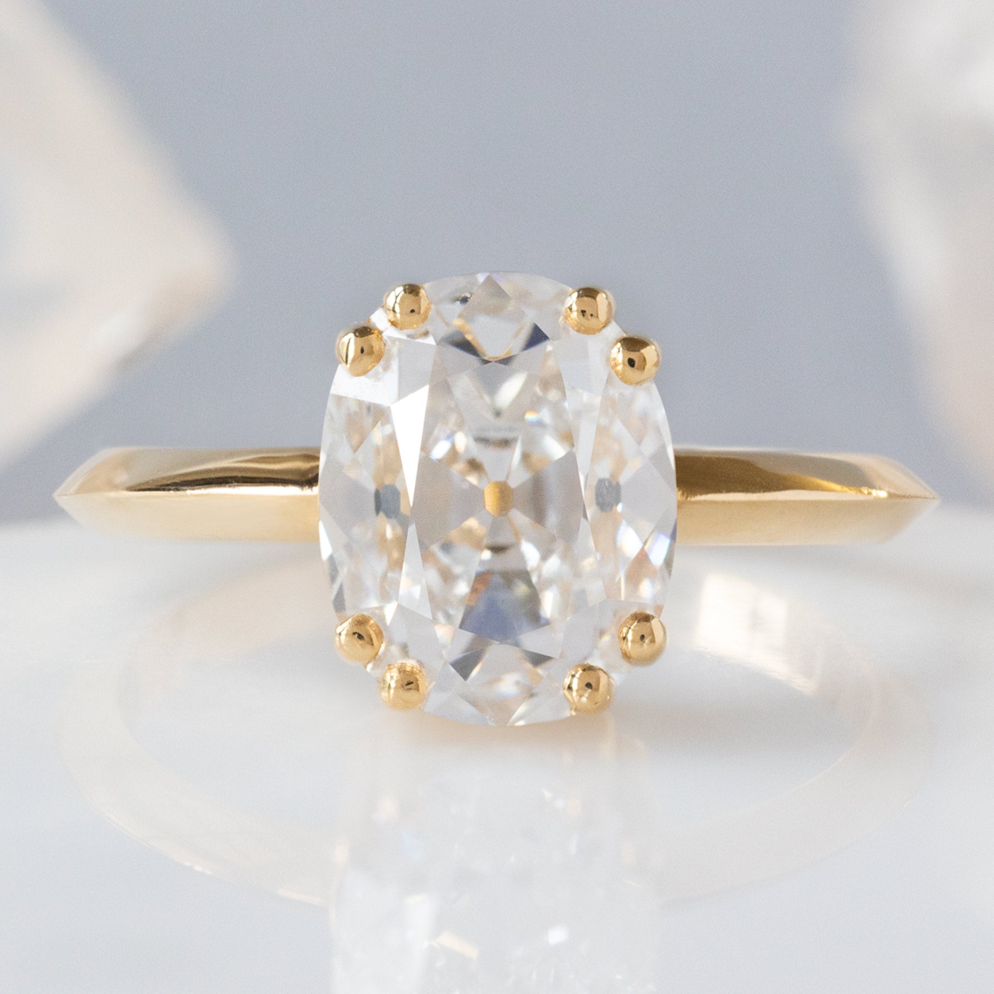 Alexis Russell Engagement Rings The Bryn Ring | 2.05ct Old Mine Cut Lab Grown Diamond in 18K Yellow Gold