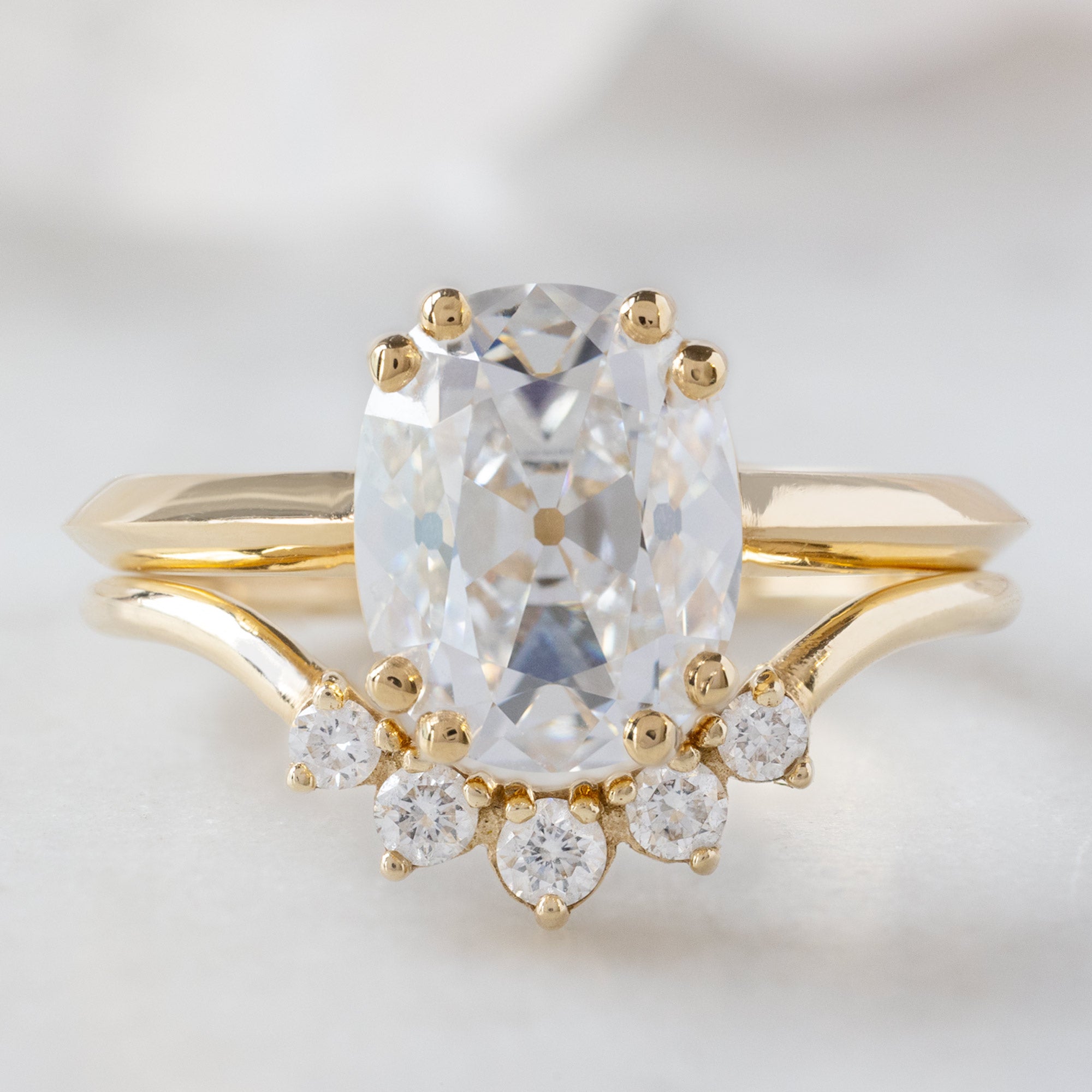 Alexis Russell Engagement Rings The Bryn Ring | 2.05ct Old Mine Cut Lab Grown Diamond in 18K Yellow Gold