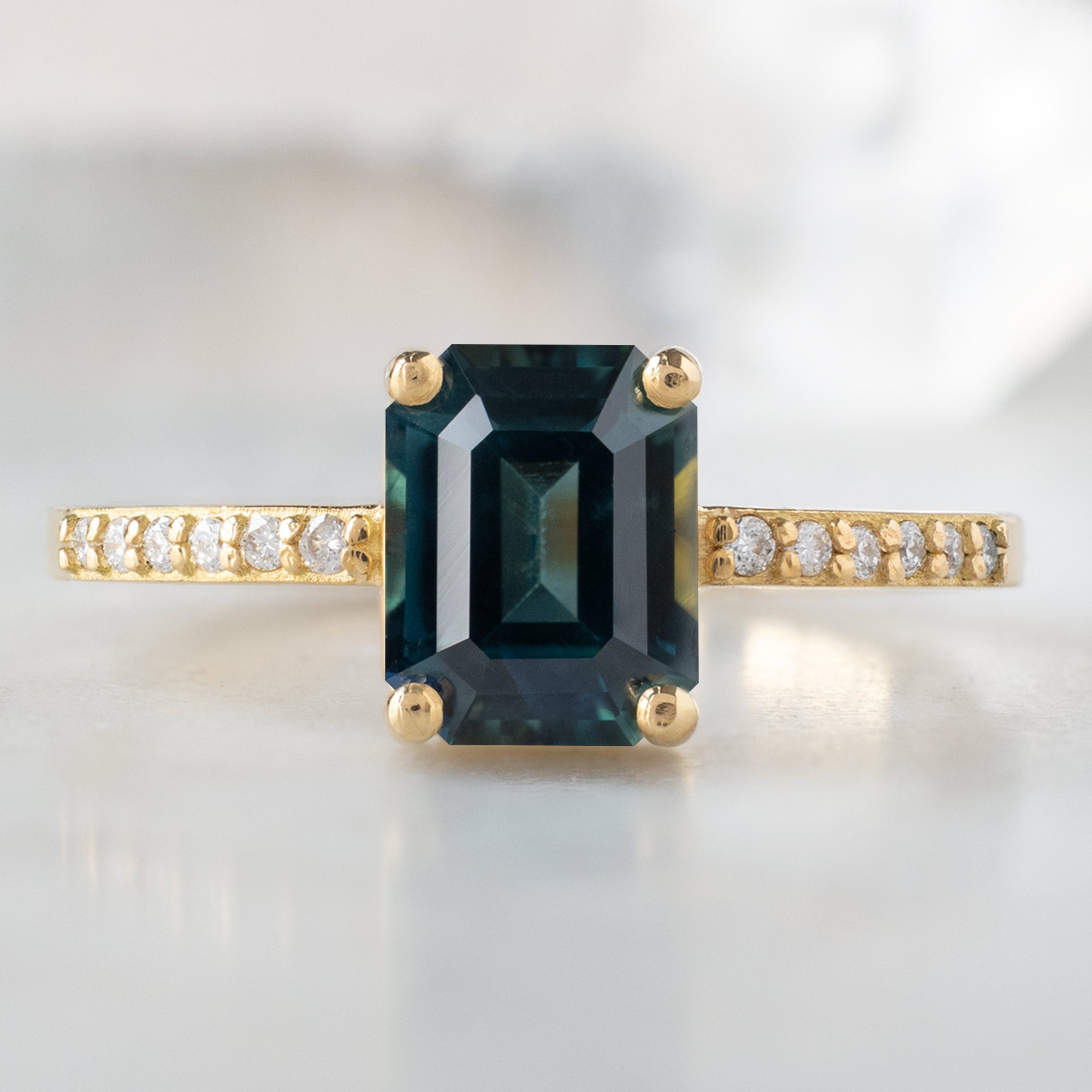 Alexis Russell  Engagement Rings The Willow Ring | Build Your Own Emerald-Cut Sapphire Engagement Ring