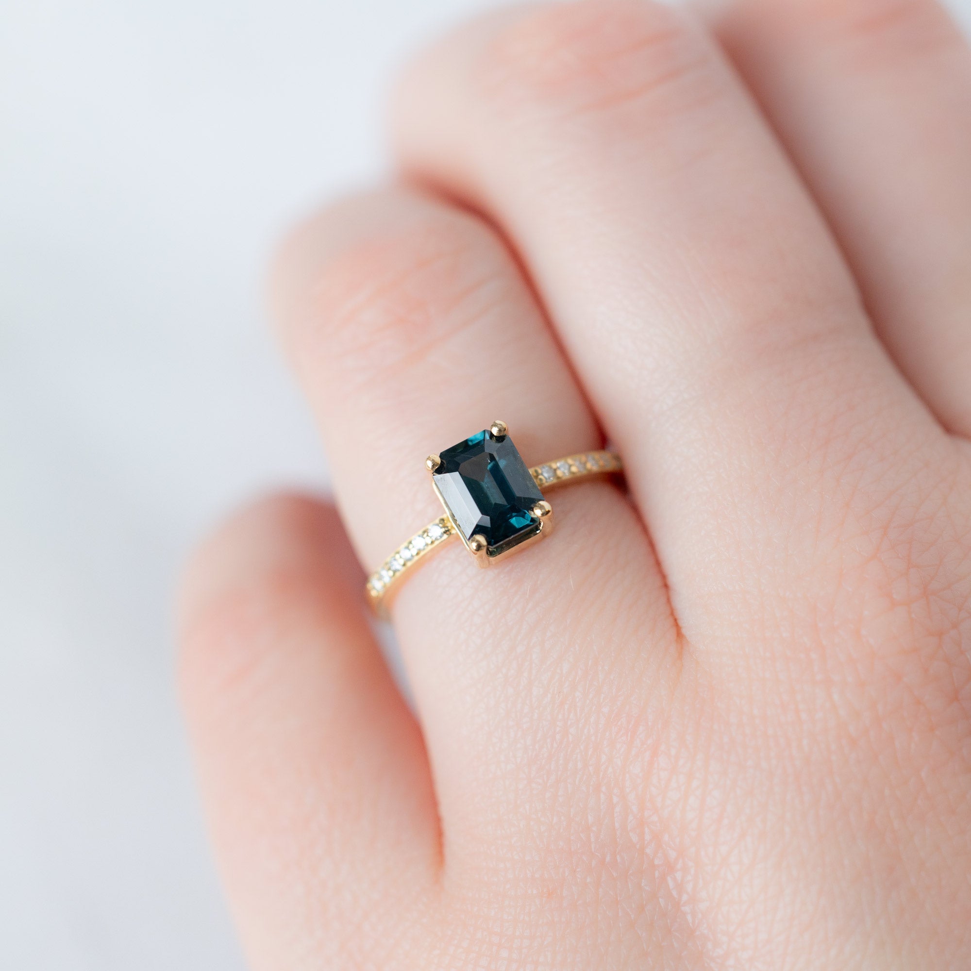 Alexis Russell  Engagement Rings The Willow Ring | Build Your Own Emerald-Cut Sapphire Engagement Ring