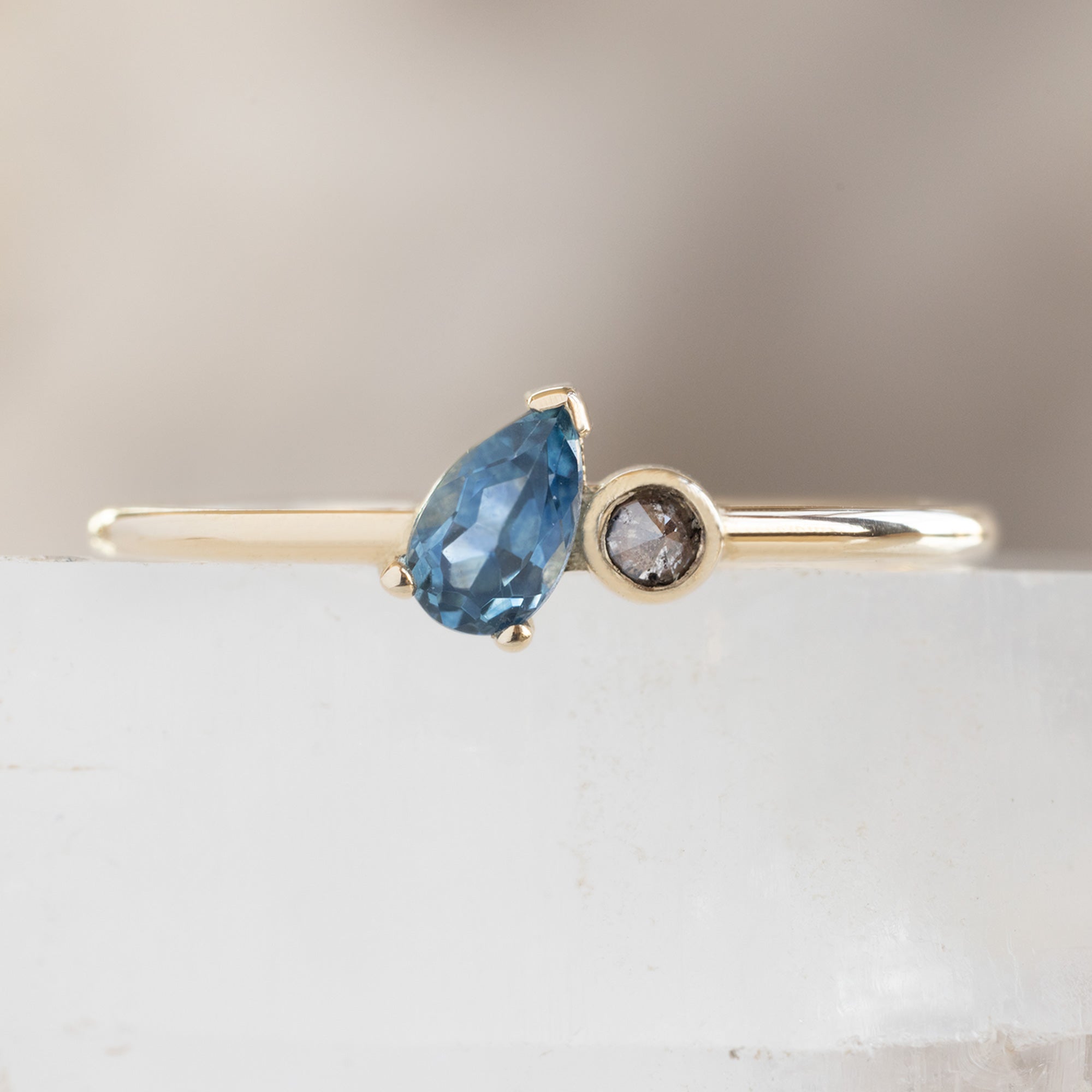 Alexis Russell Rings The Montana Sapphire + Diamond Ring | Yellow, Rose or White Gold