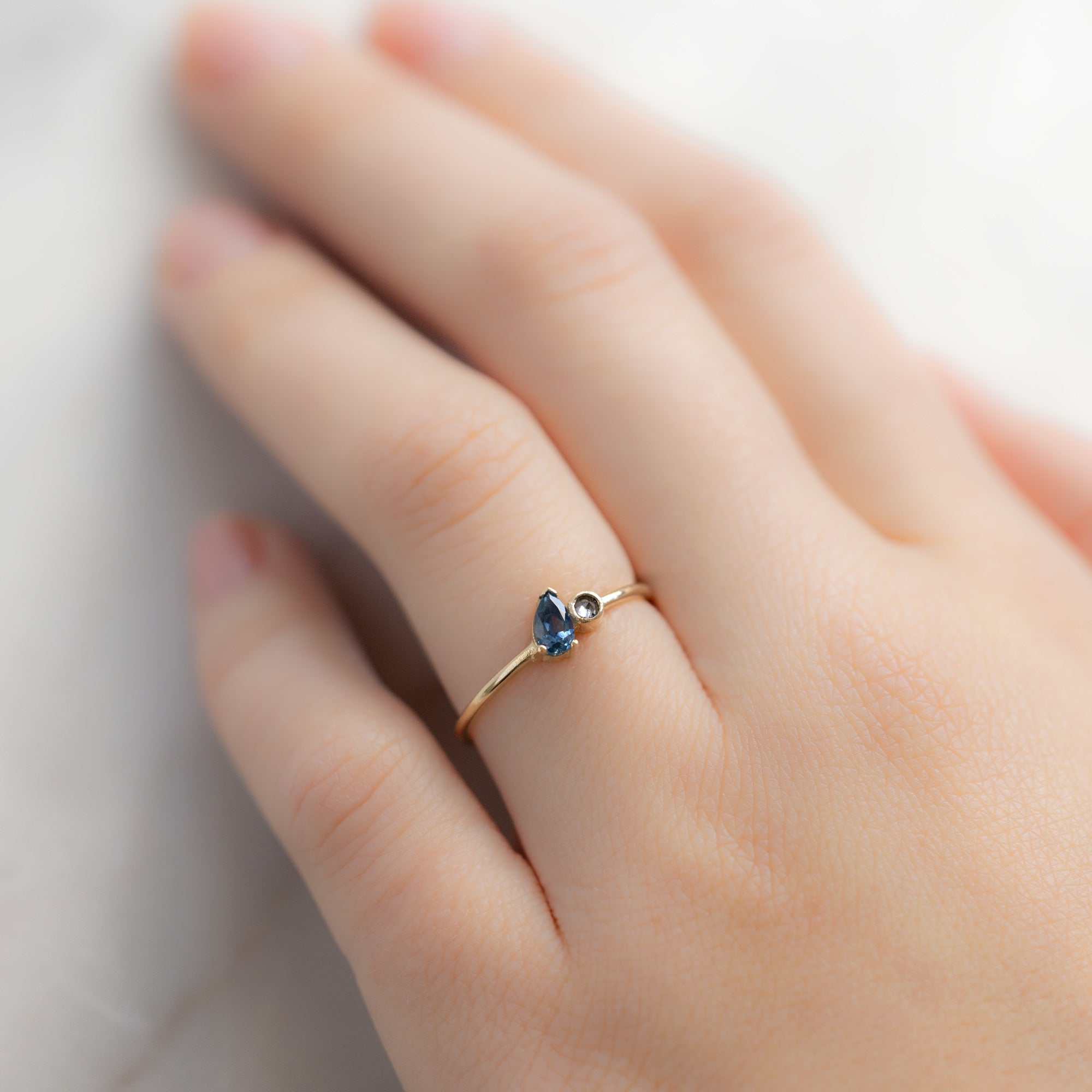 Alexis Russell Rings The Montana Sapphire + Diamond Ring | Yellow, Rose or White Gold