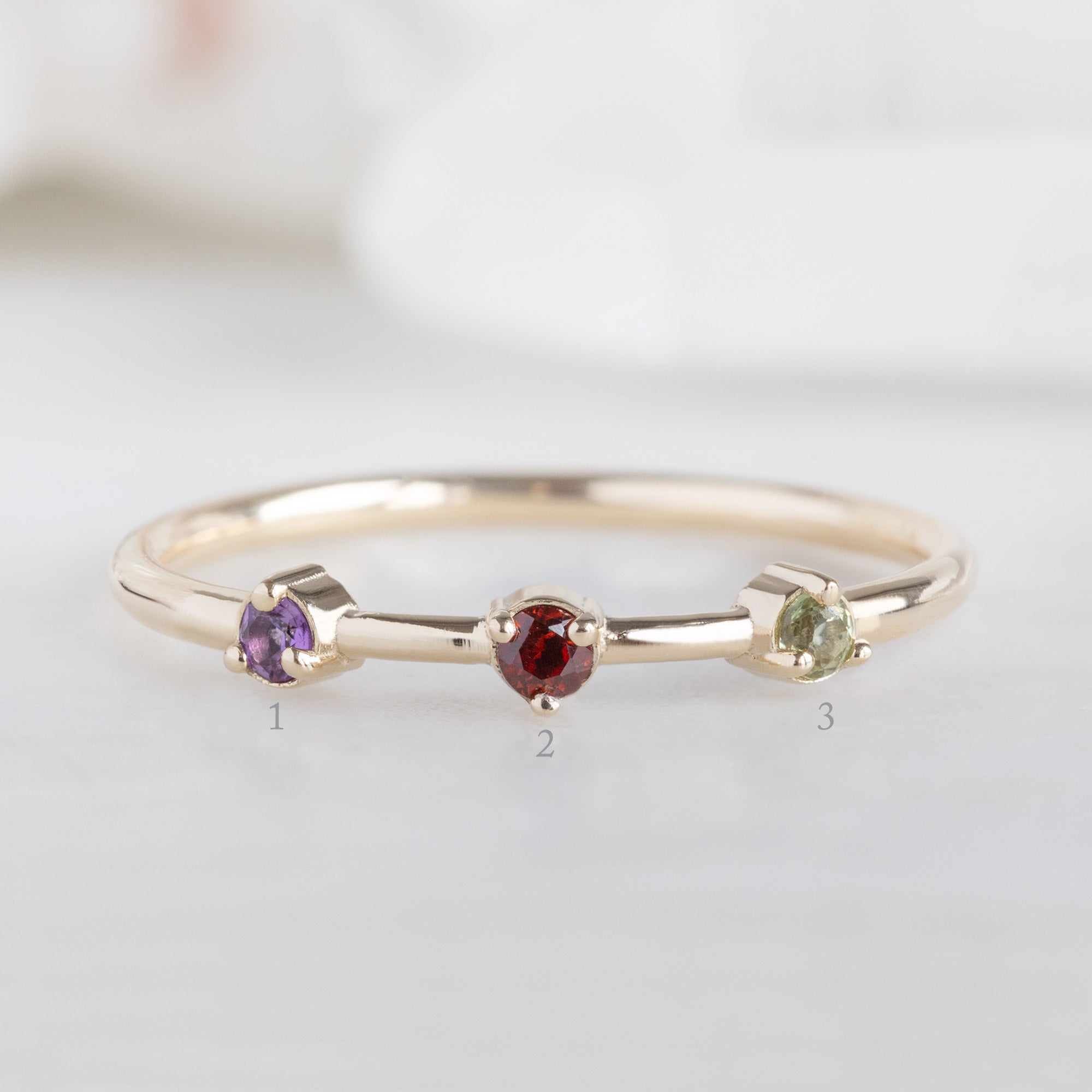 Alexis Russell Rings The Custom Multi-Birthstone Ring | 3 Stones