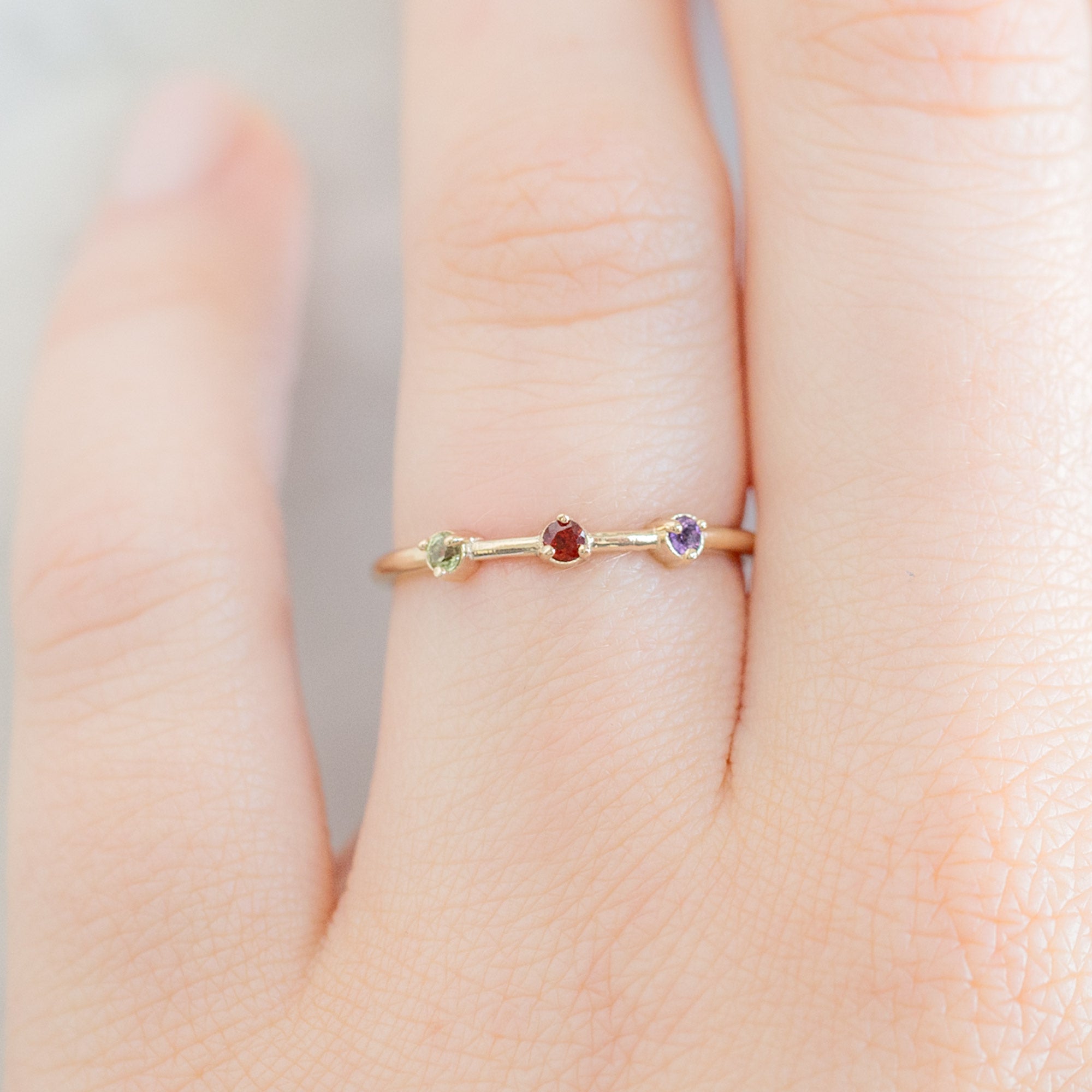 Alexis Russell Rings The Custom Multi-Birthstone Ring | 3 Stones