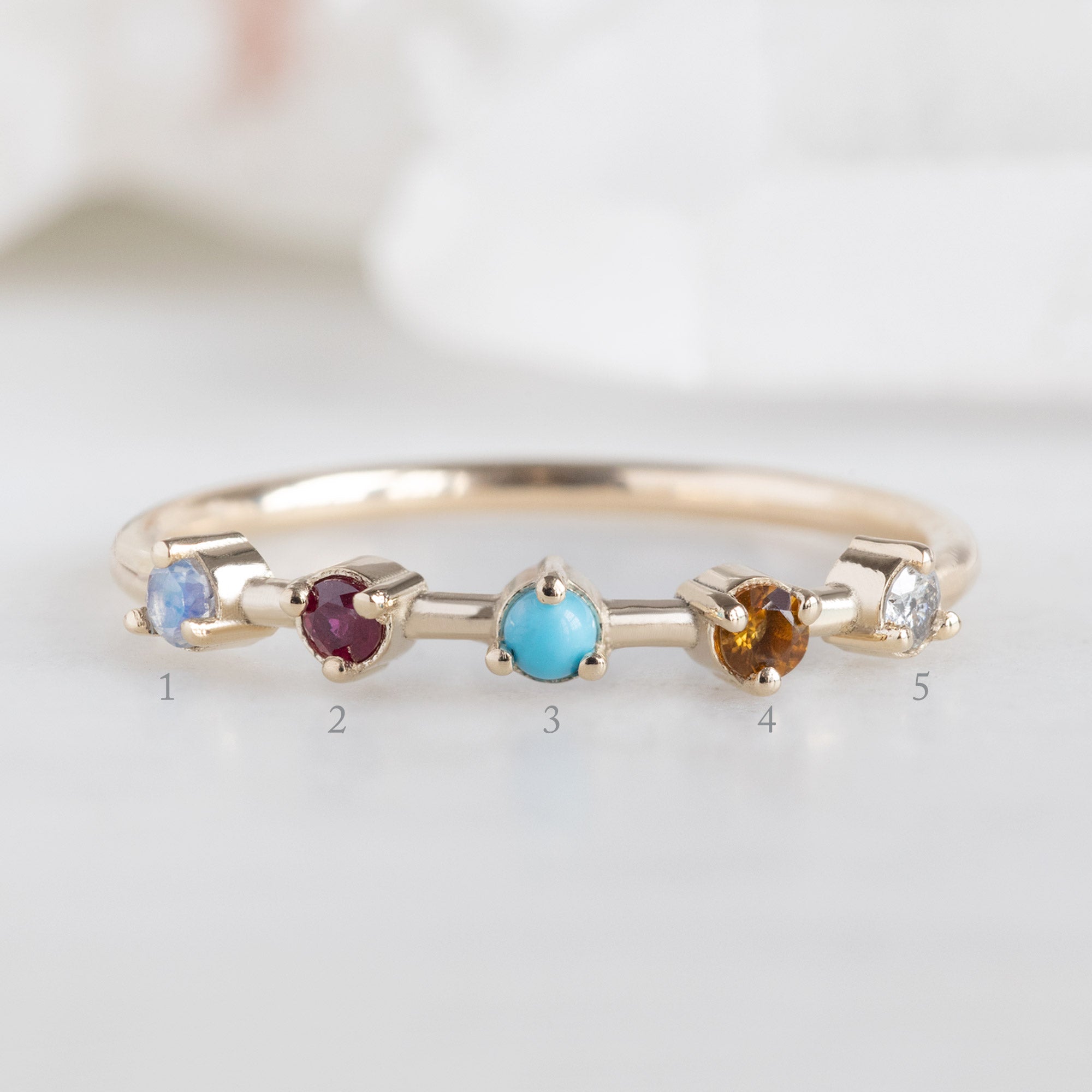 Alexis Russell Rings The Custom Multi-Birthstone Ring | 5 Stones