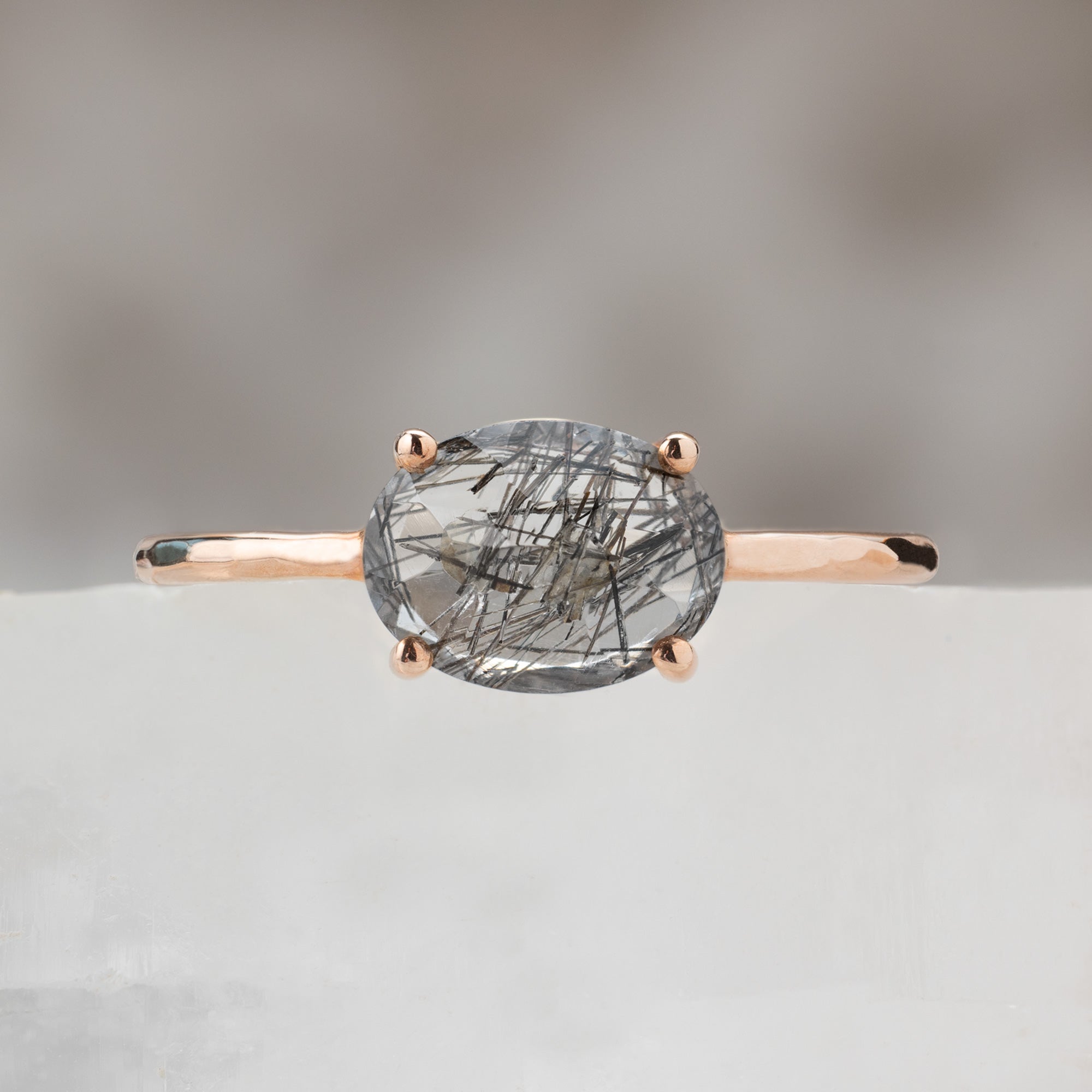 Alexis Russell Rings The Tourmaline in Quartz Ring | Yellow, Rose, White or Sterling Silver