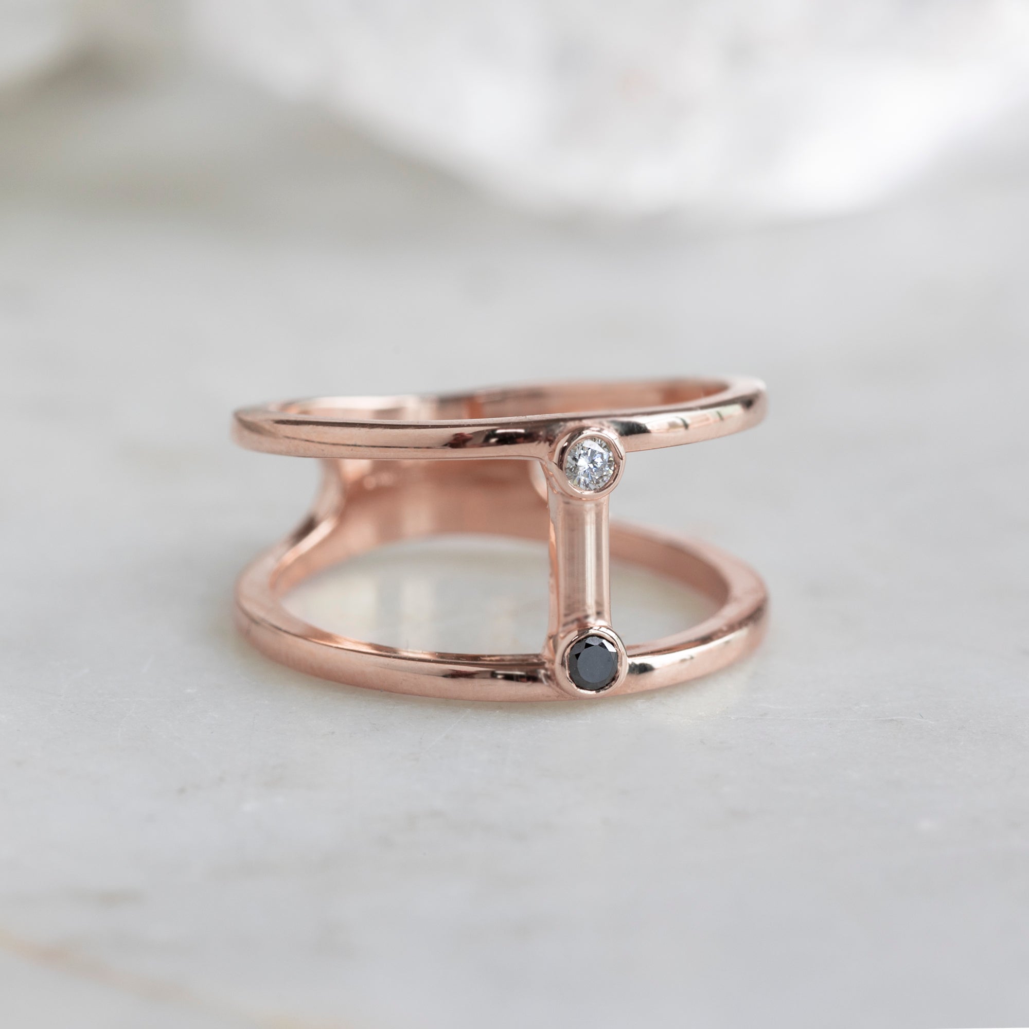 Alexis Russell Rings The Duality Diamond Cage Ring | Yellow, Rose or White Gold